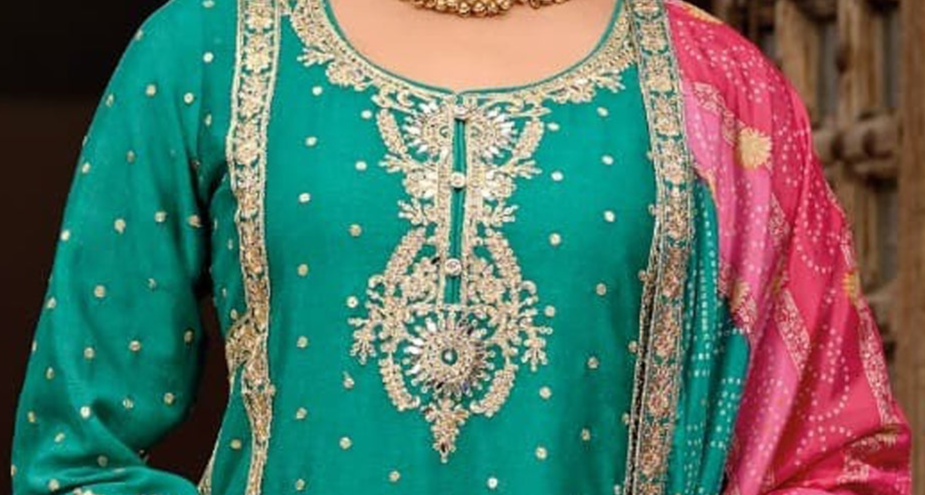 Fancy Anarkali gown for parties and receptions USA 