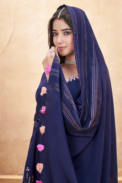 Heavy embroidered Anarkali suit for women USA