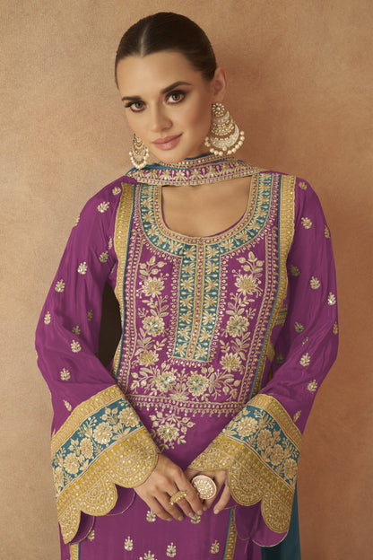 Heavy embroidered Anarkali suit for women USA 