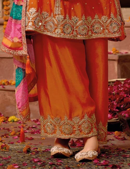 Flared Anarkali gown for festive occasions in USA 
