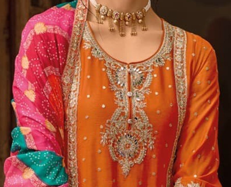 Flared Anarkali gown for festive occasions in USA 