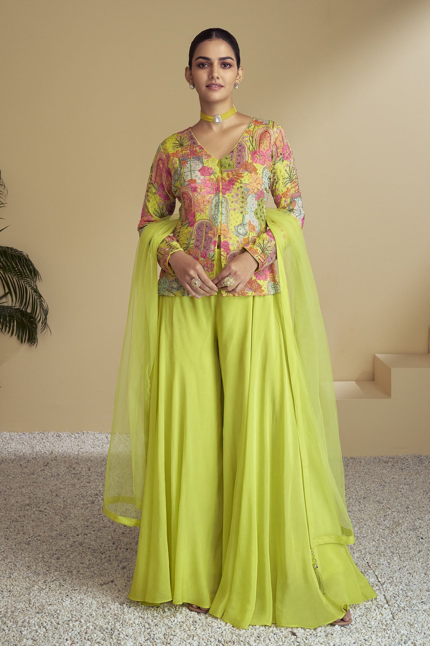 Elegant Anarkali party gown for wedding guest USA
