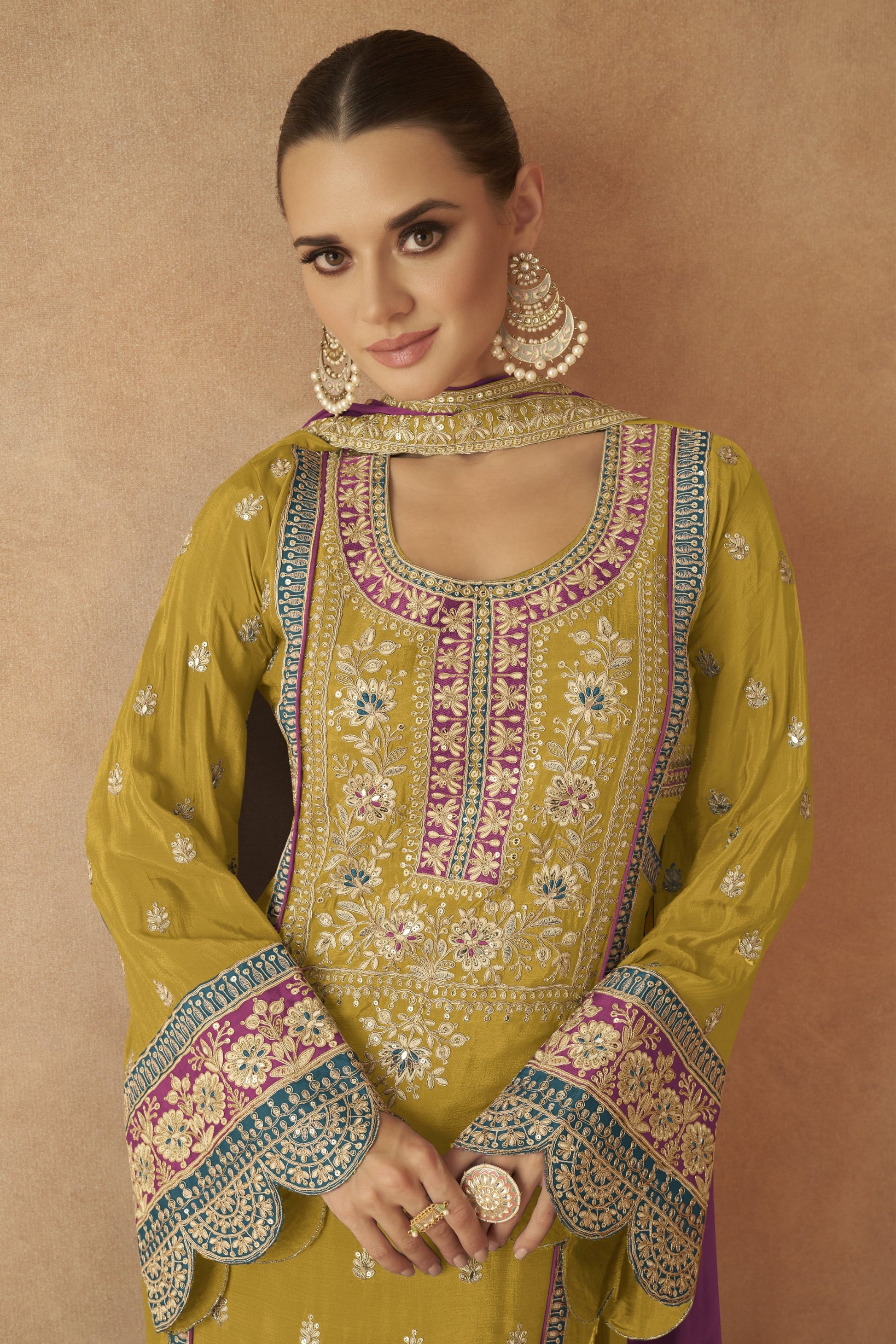 Bridal Anarkali gown with dupatta shipped from USA 