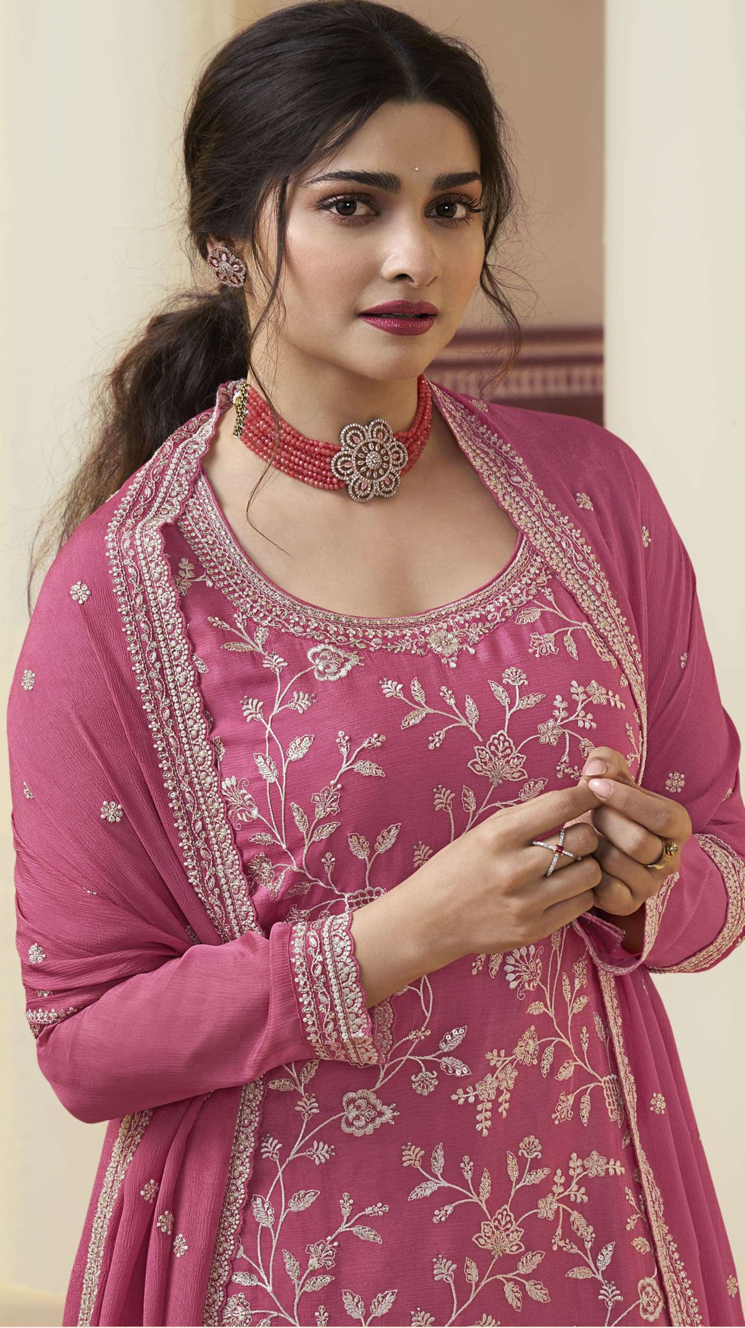 Designer Anarkali suits online with fast shipping USA 