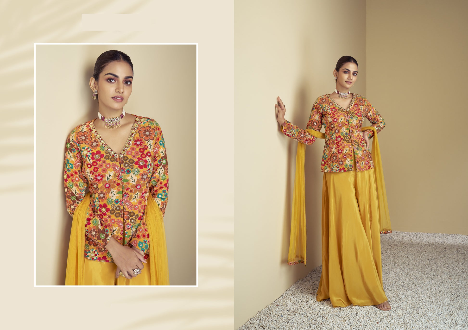 Bridal Anarkali gown with dupatta shipped from USA
