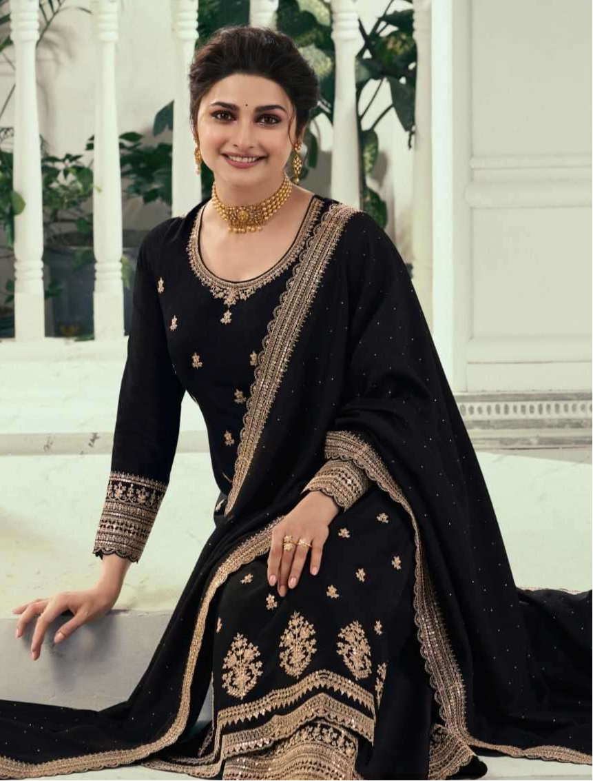 Traditional Pakistani Designer Palazzo Suit with Dupatta - Wedding Festival Dresses Australia