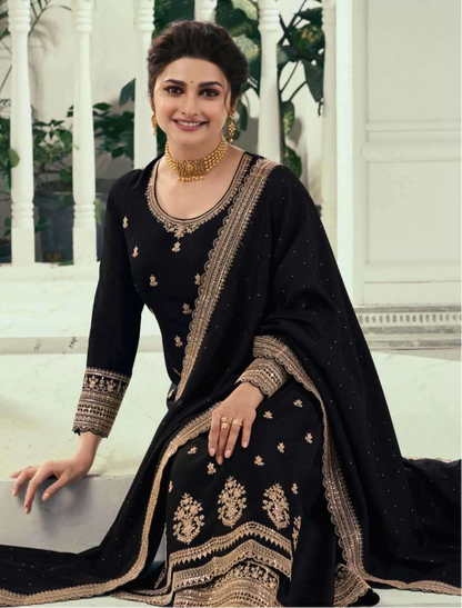 Traditional Pakistani Designer Palazzo Suit with Dupatta - Wedding Festival Dresses Australia