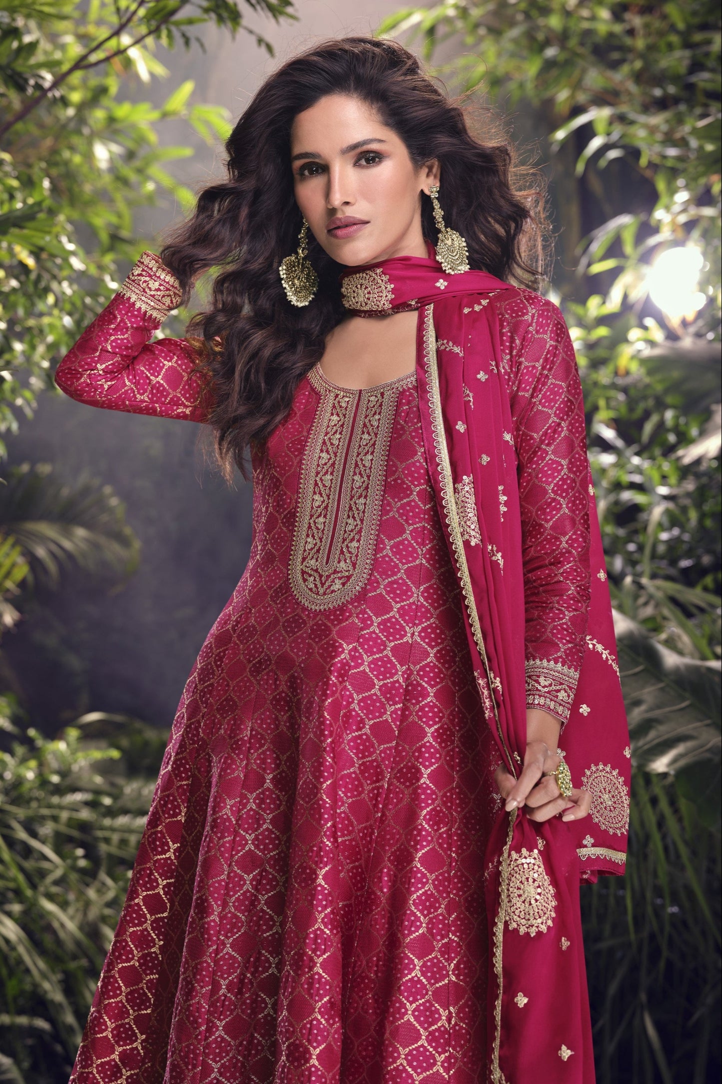 Designer Anarkali Style Palazzo Kameez - Indian Wedding Outfit US