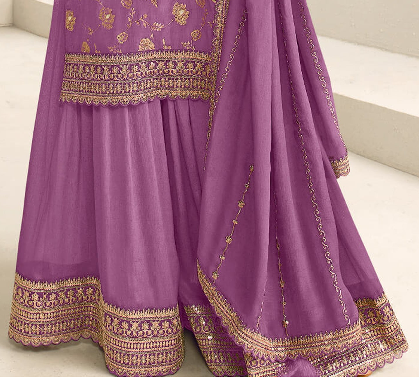 Women's Special Salwar Kameez Set - Premium Indian Wedding Wear With Palazzo 