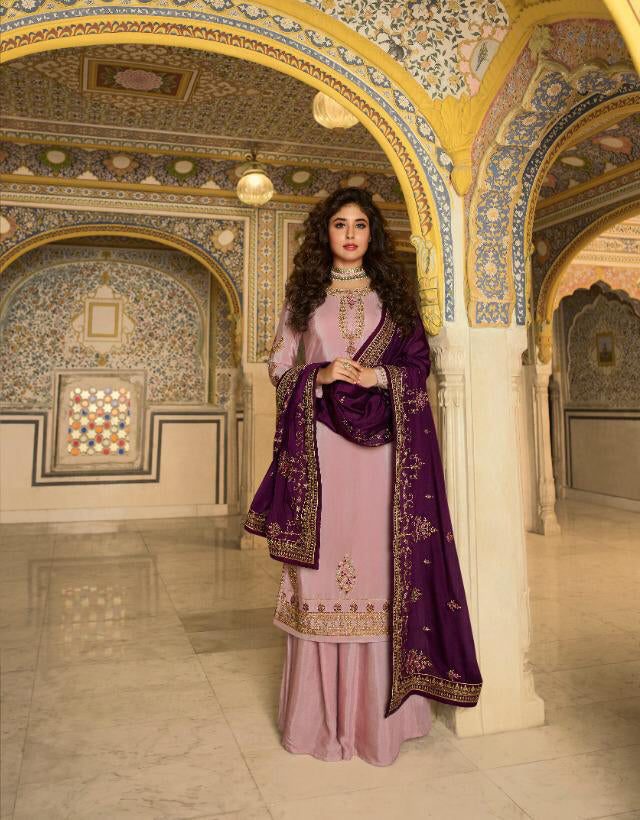 Georgette Fabric Designer Palazzo Suit Indian Occasion