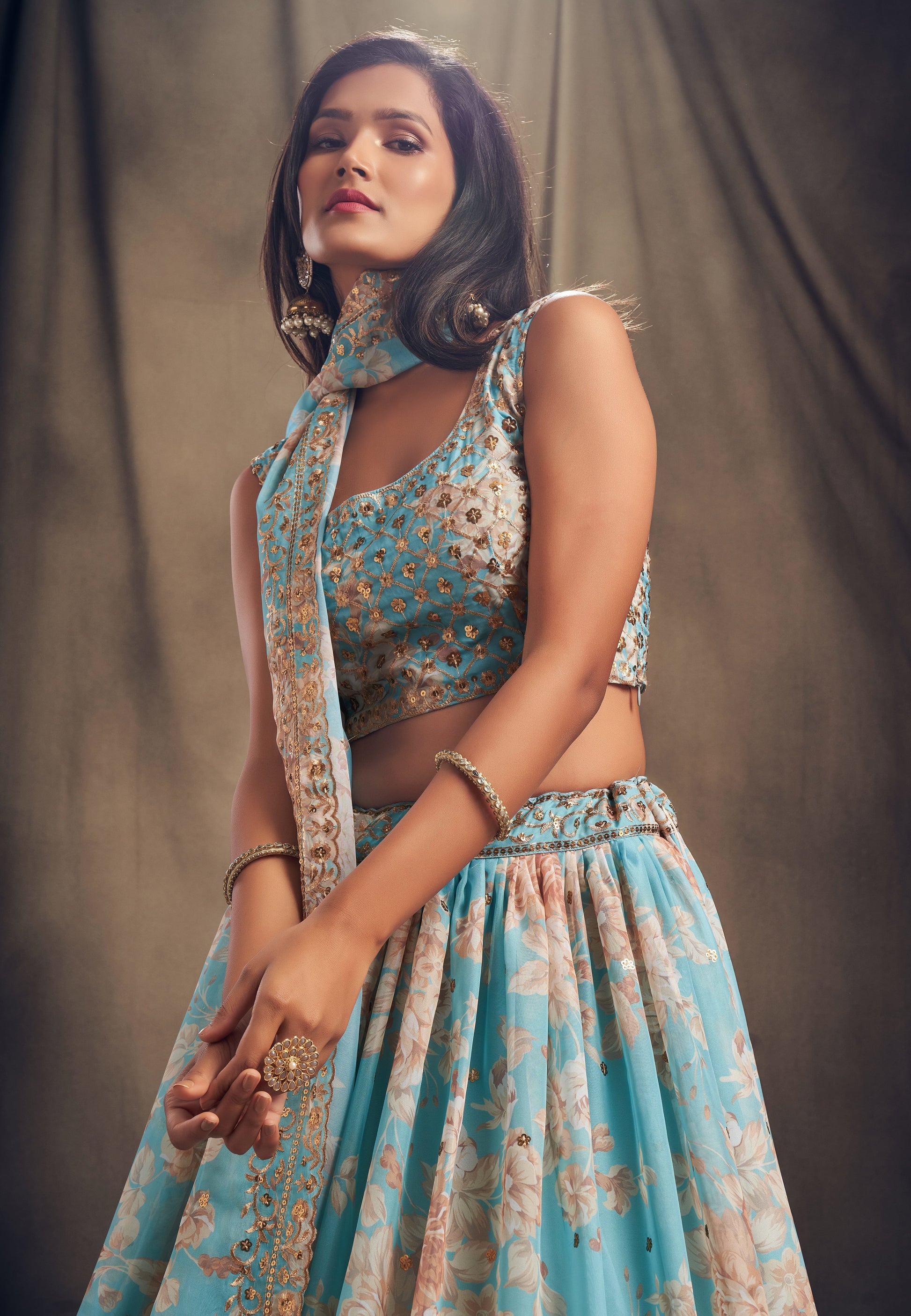 "Dazzling lehengas for Eid and Diwali in the USA." 
