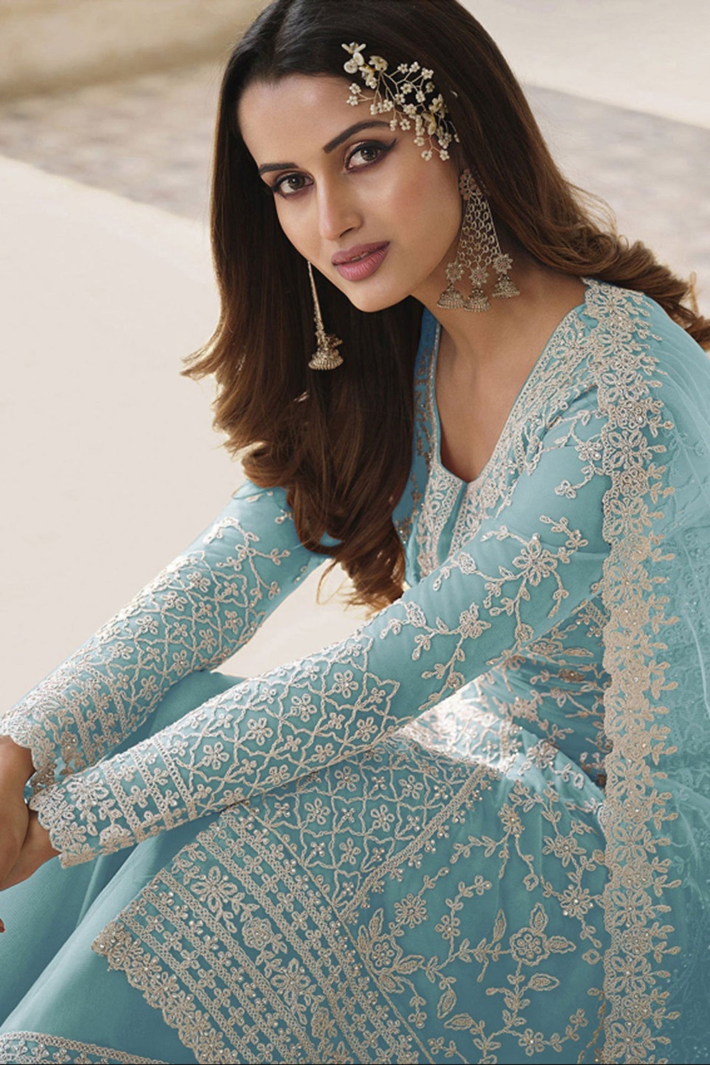 Indian Beautiful Palazzo Suit For Traditional Party Outfit