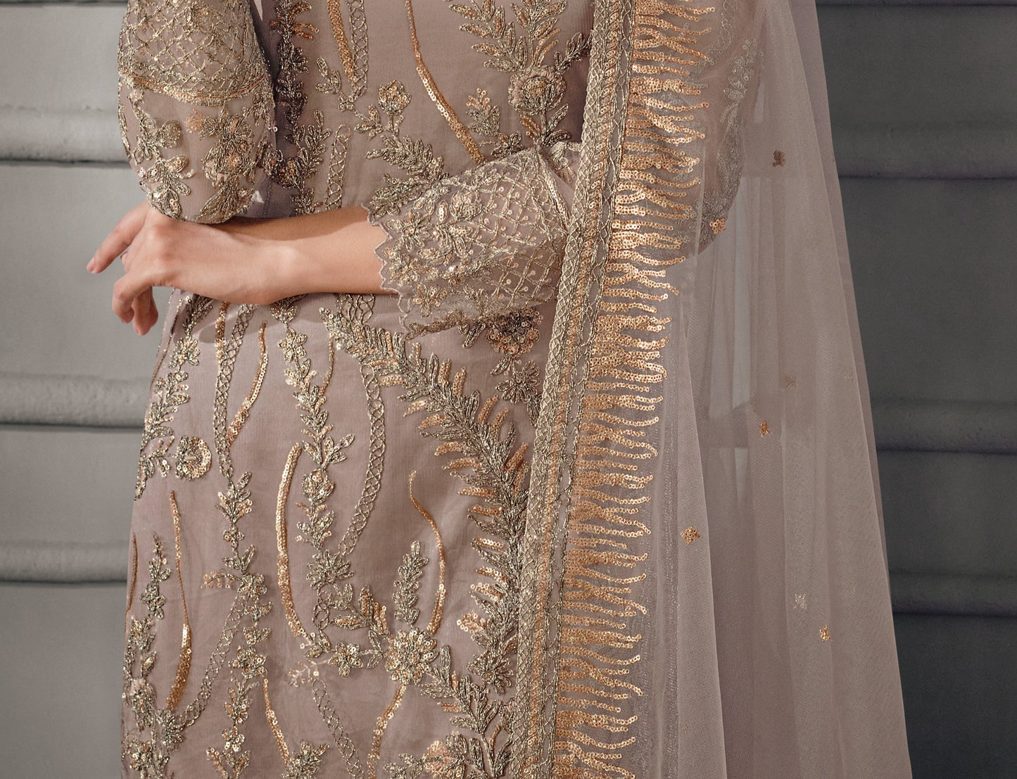 Brown salwar kameez gives a warm, grounded, and earthy feel