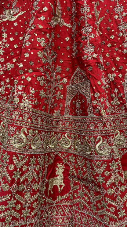 red lehenga,plus size available,Comfort Fit,Premium Fabric,Express Delivery.