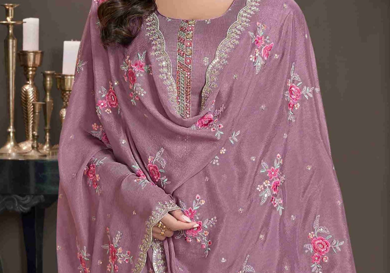 dusty pink salwar kameez fabric texture detail