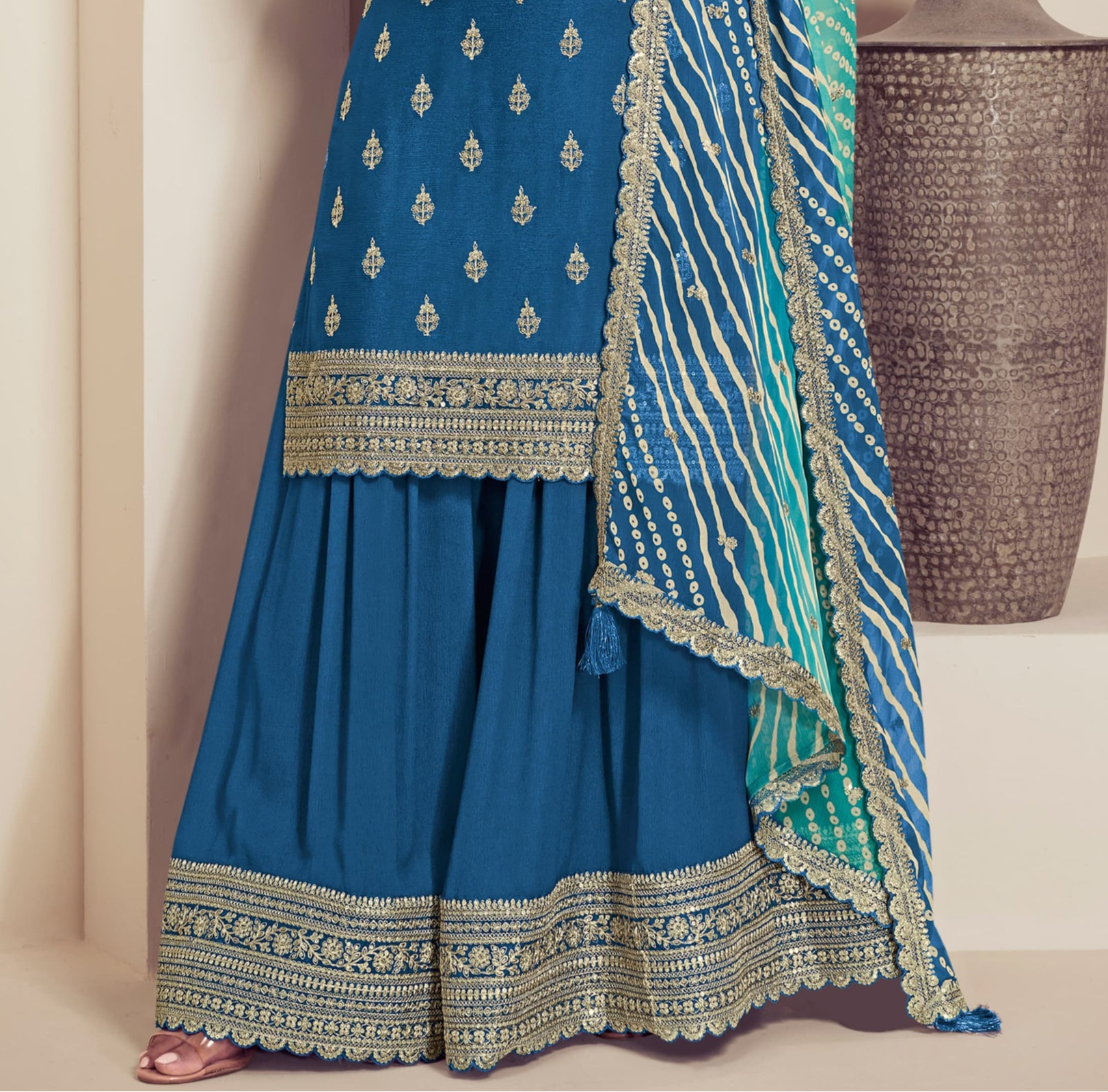 Bollywood Reception Party Wear Readymade Salwar Kameez Palazzo Suit's Indian Reception Outfit USA
