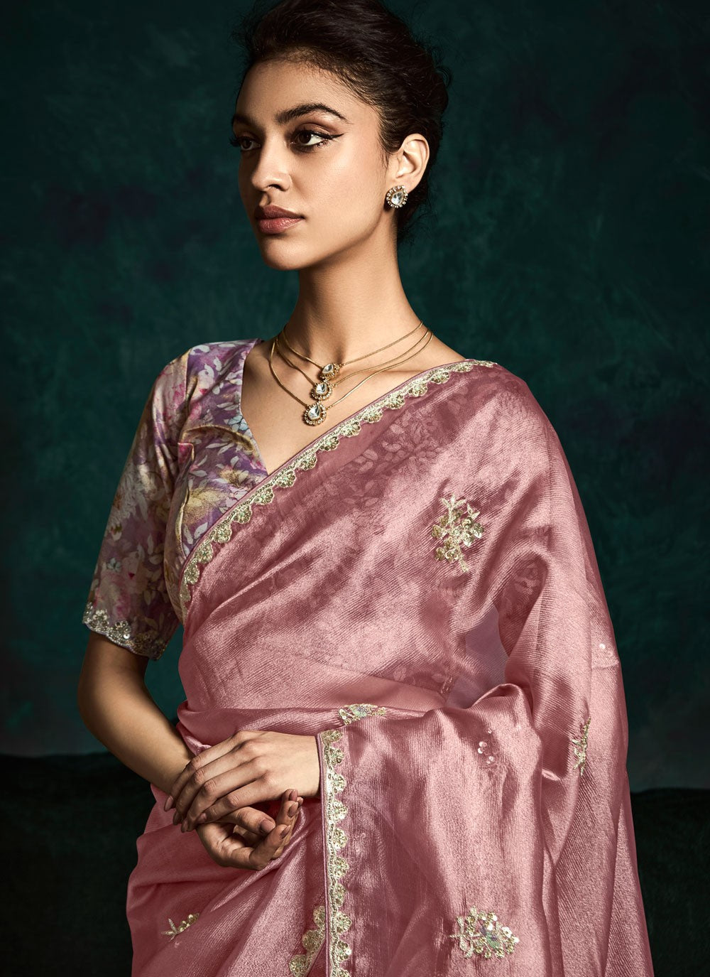 Pastel Saree gives dreamy charm and light elegance – perfect for garden parties and soft-toned occasions. 