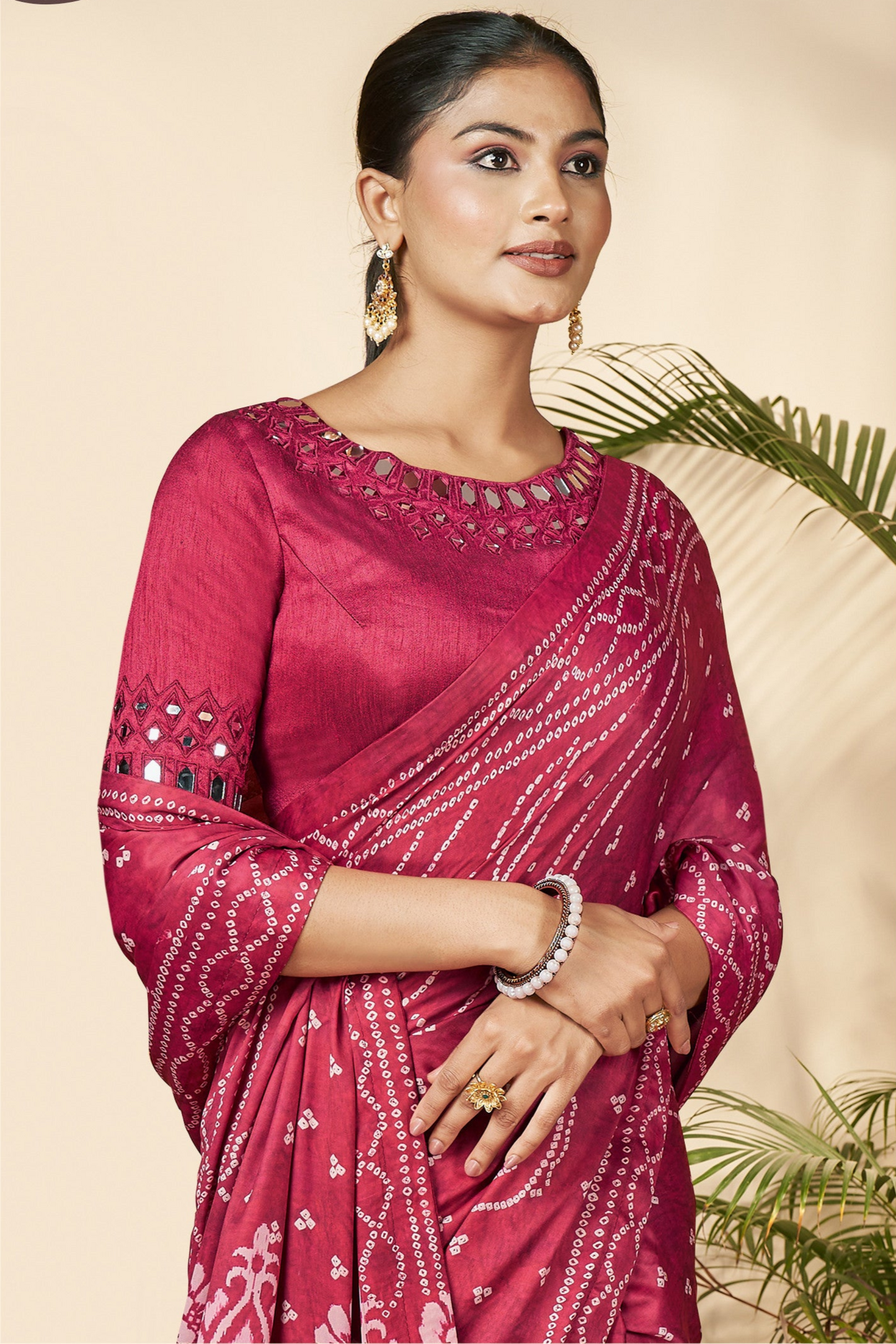 Pink Saree reflects softness and charm â€“ perfect for graceful day functions. 
