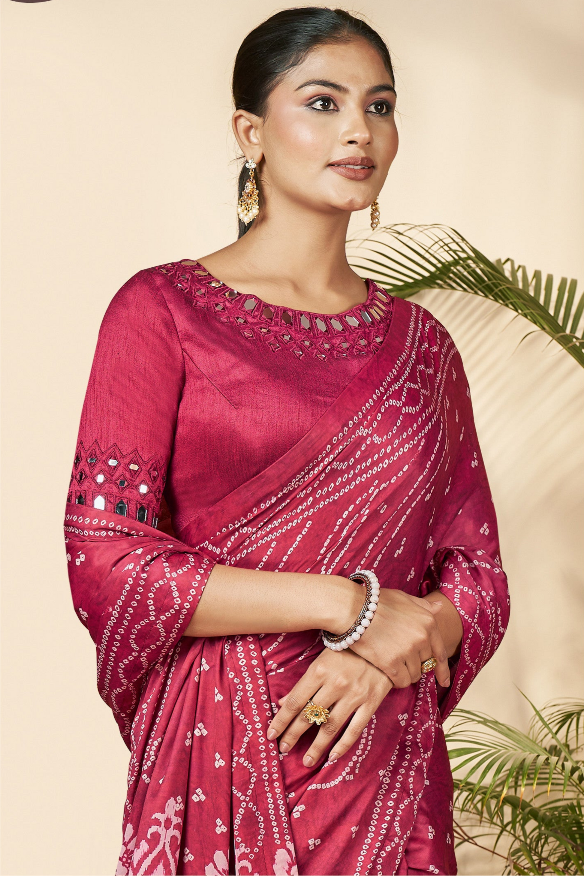 Pink Saree reflects softness and charm â€“ perfect for graceful day functions. 