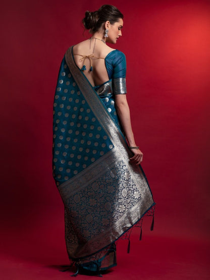 Blue Saree offers calm elegance – a versatile pick for every occasion. 