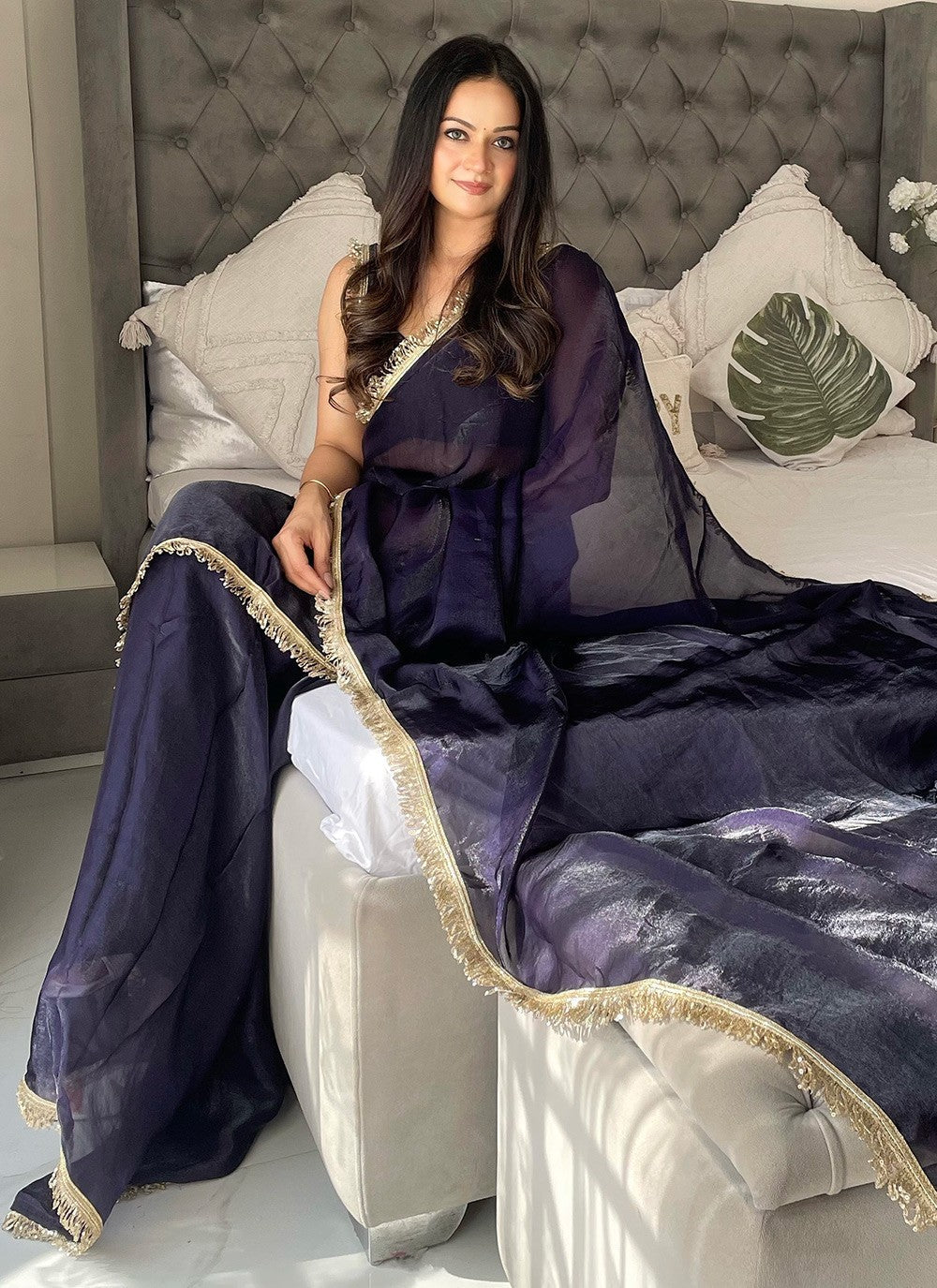Blue Saree offers calm elegance – a versatile pick for every occasion. 