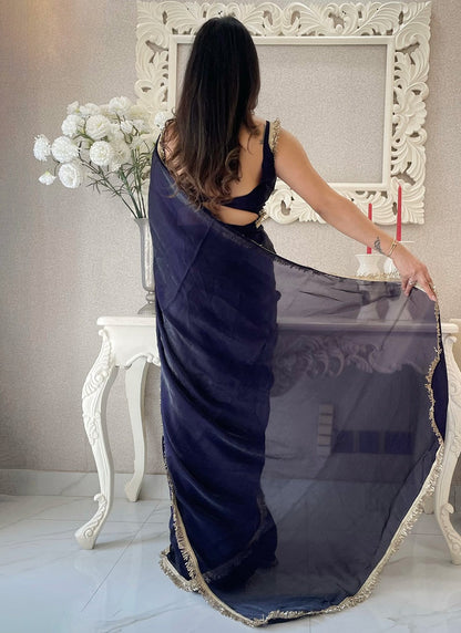 Blue Saree offers calm elegance – a versatile pick for every occasion. 