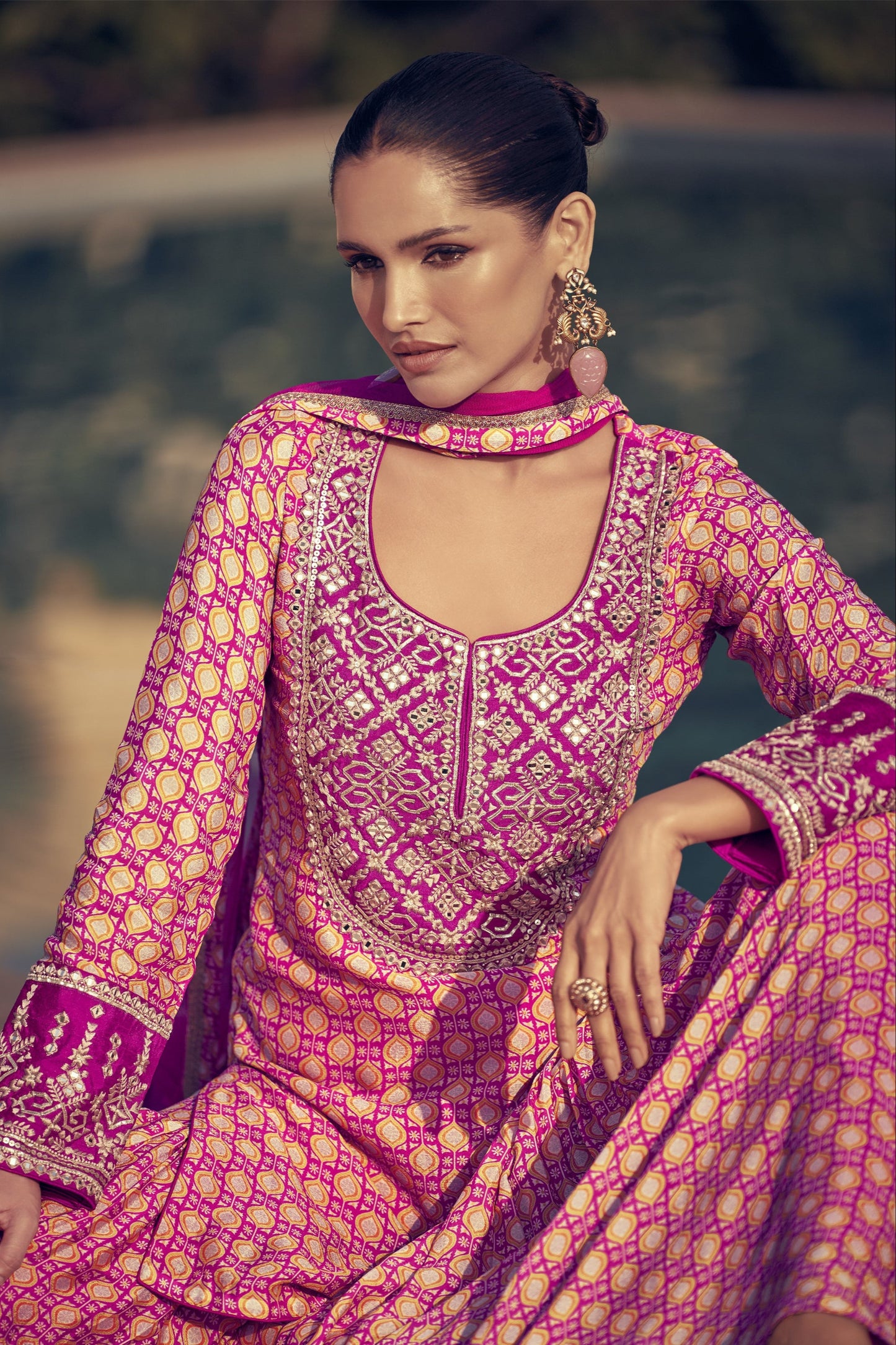 bridal-inspired light pink sharara outfit elegance
