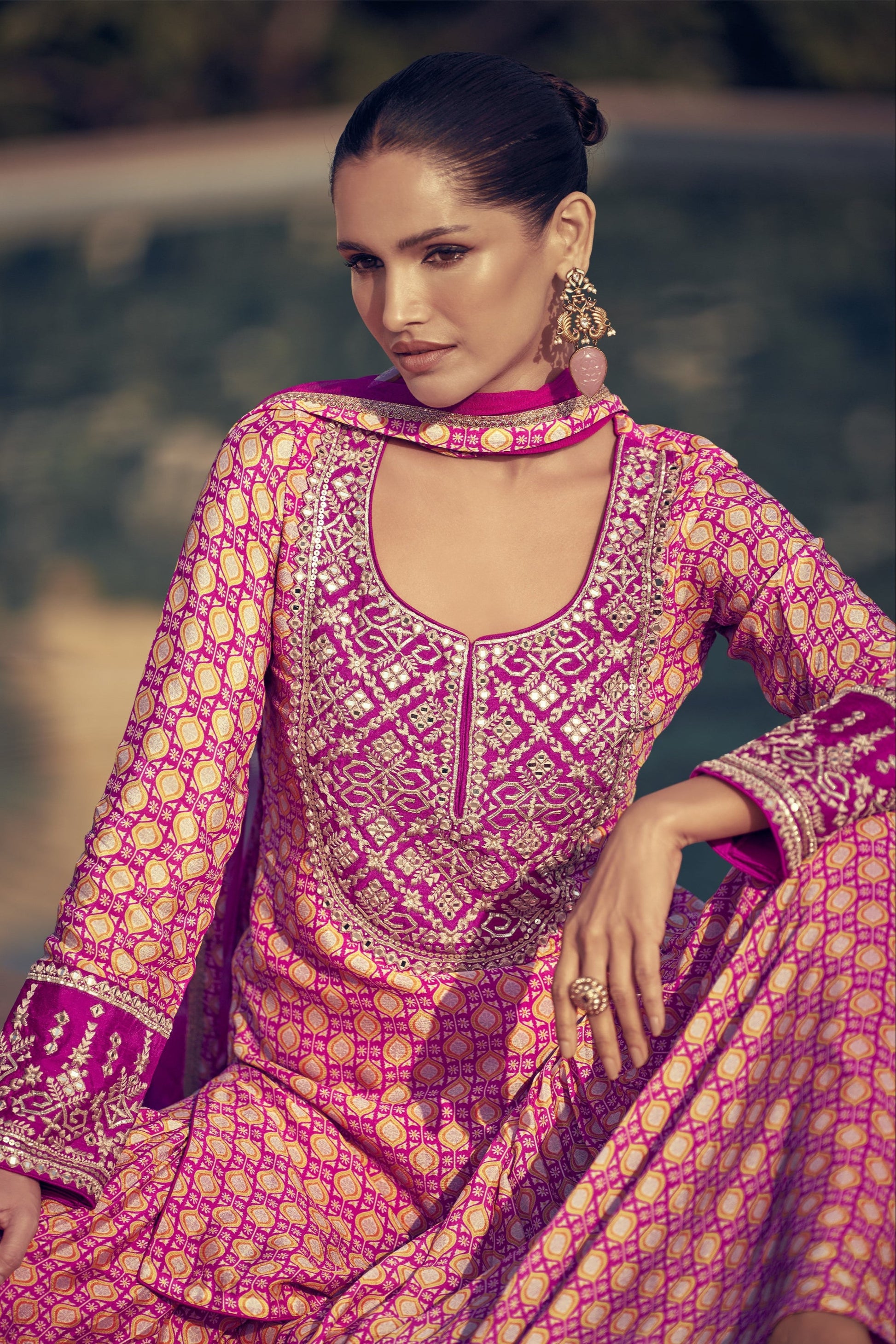 bridal-inspired light pink sharara outfit elegance
