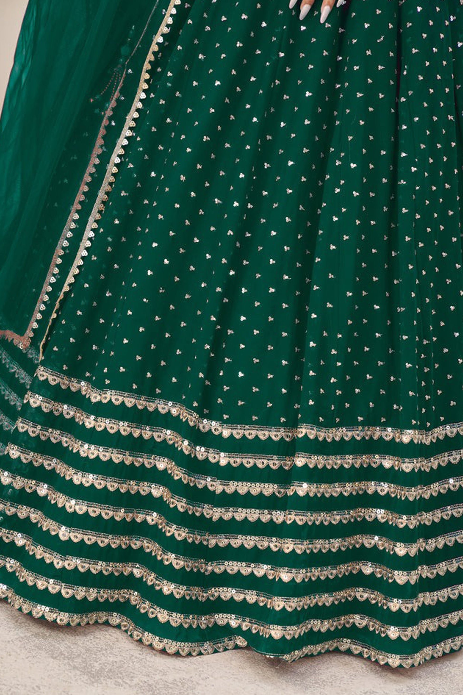 "Lehengas designed for Indian culture in the USA." 