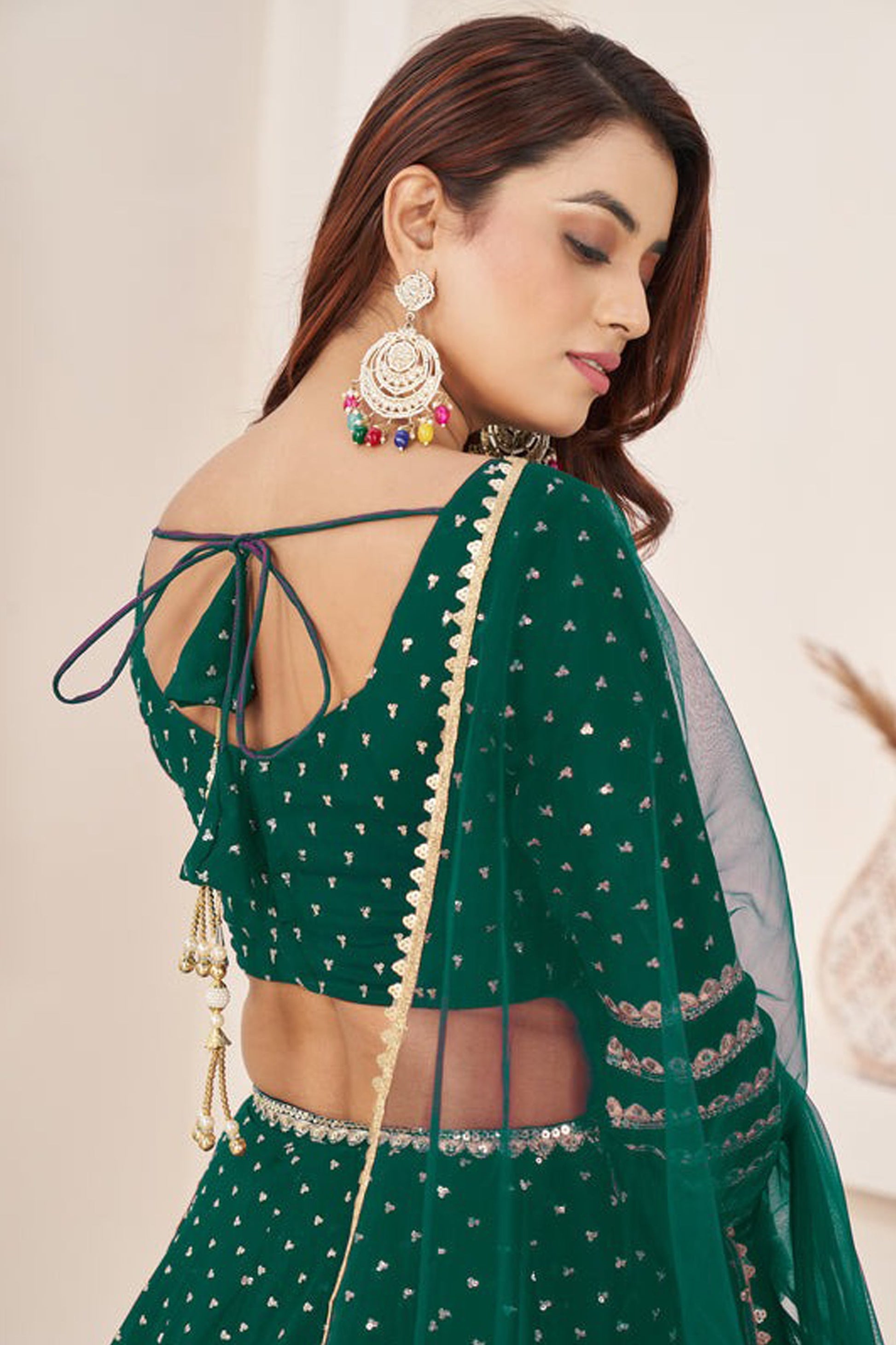 "Lehengas designed for Indian culture in the USA." 