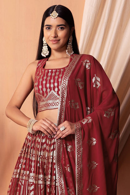 "Lehengas made for Indian functions across the USA." 