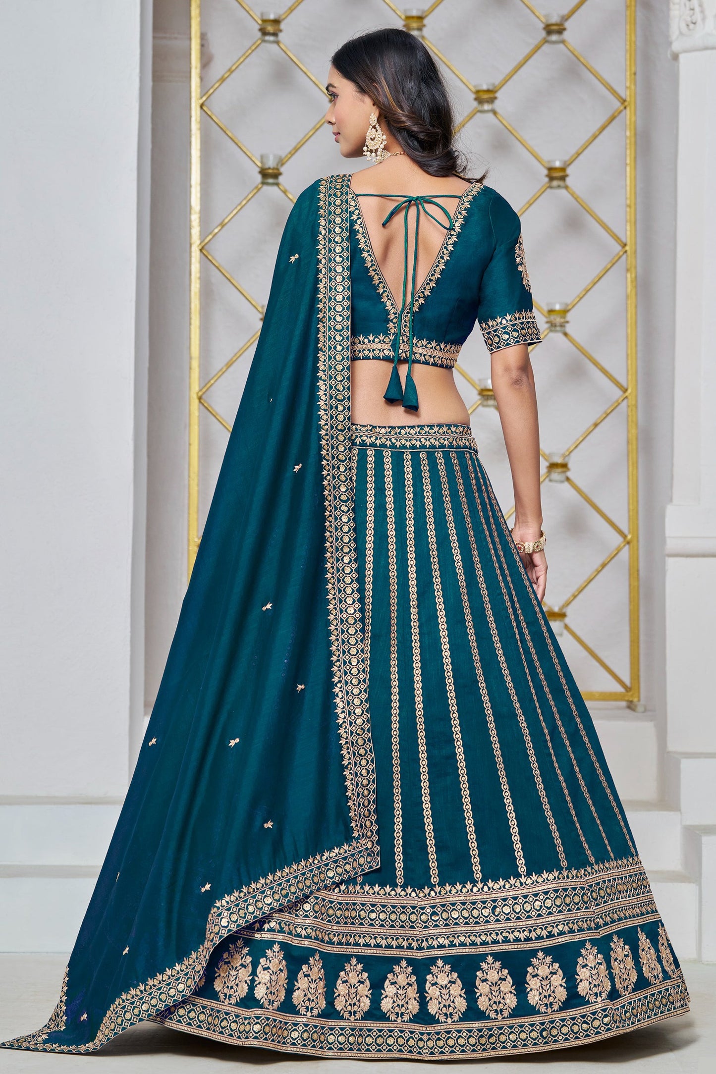 Lehenga outfits for Indian cultural events in the USA." 