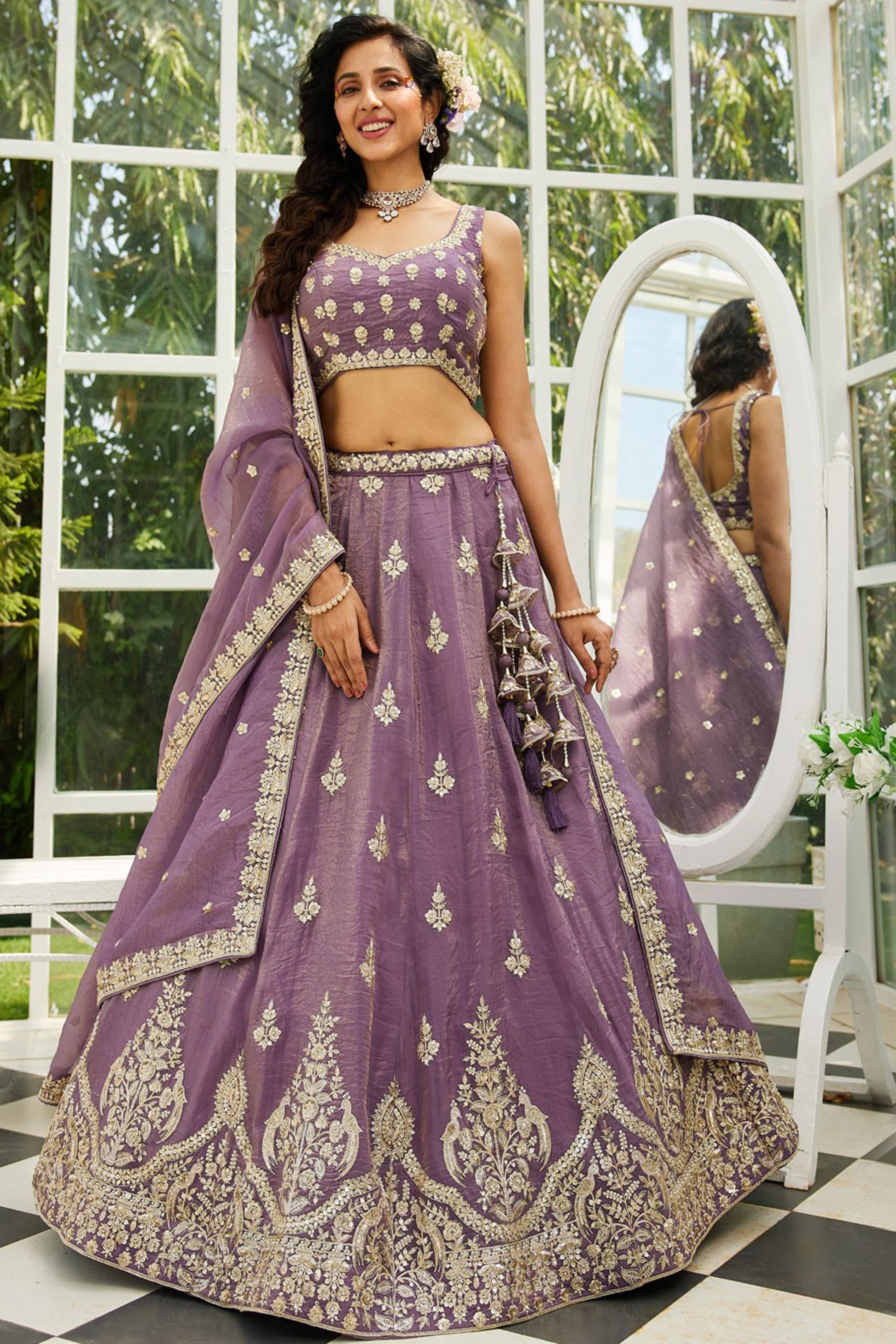 "Elegant lehengas for U.S.-based Indian celebrations."
