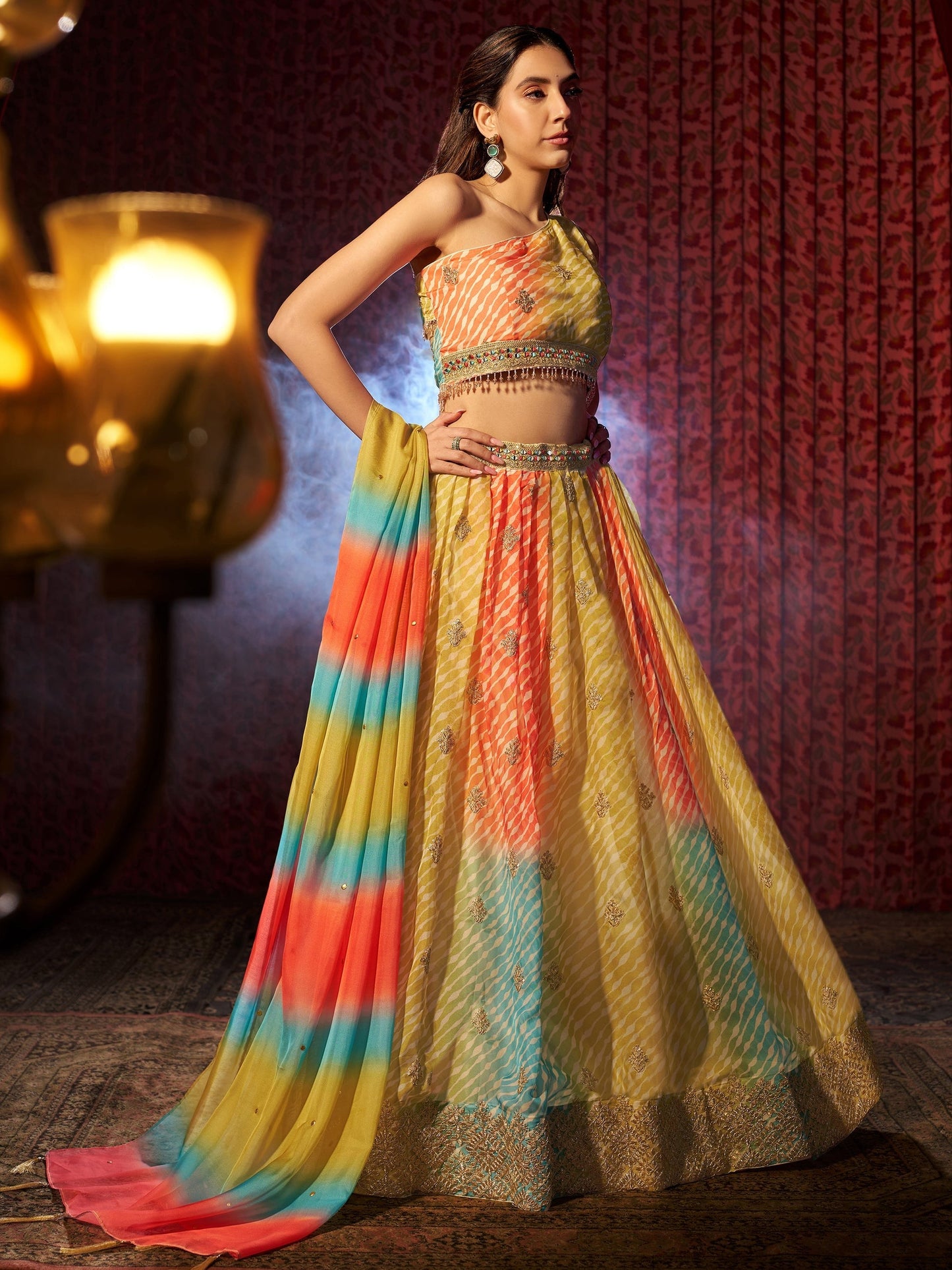 "Lehenga outfits perfect for desi house parties in the U.S."