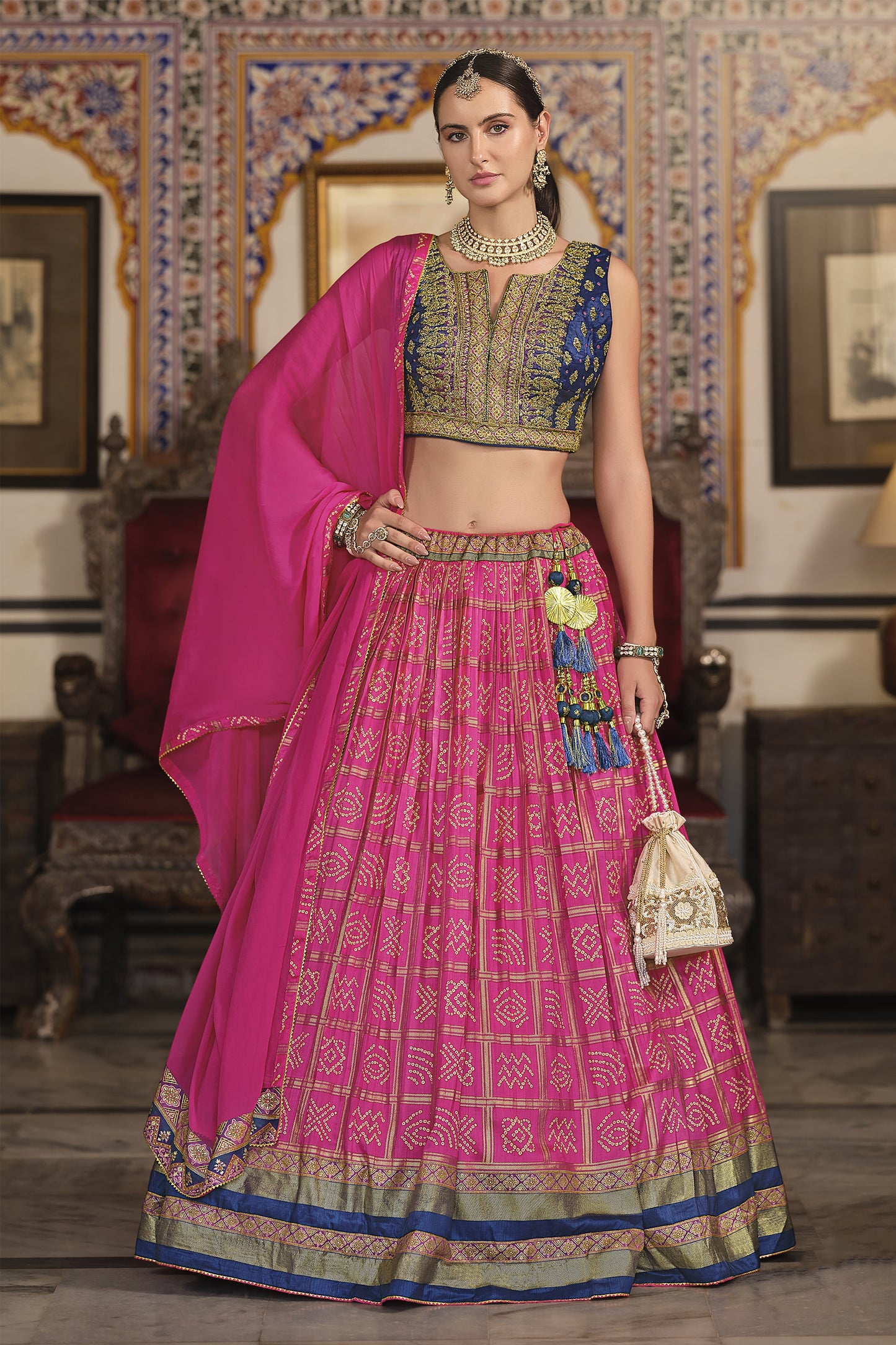 "Celebrate Indian roots in the U.S. with our lehengas." 