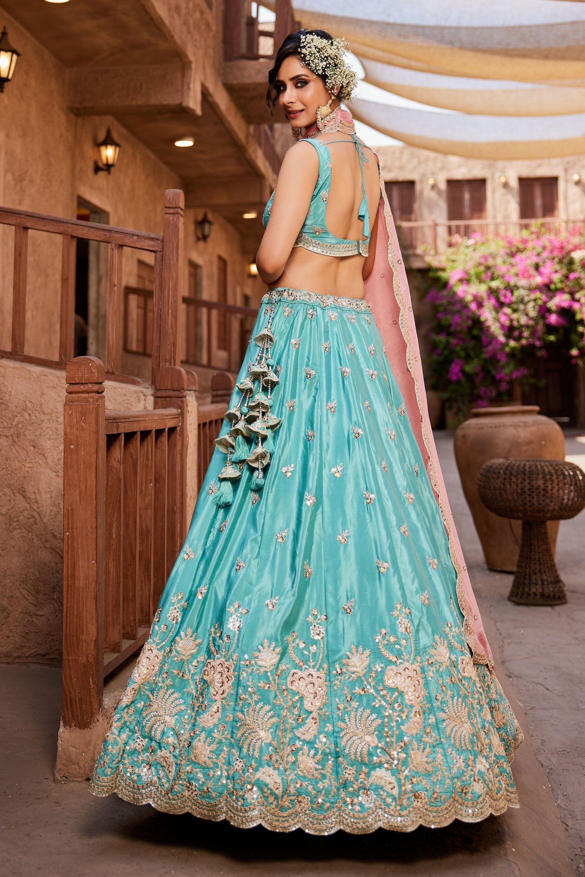 "Perfect lehengas for Diwali, Navratri, and more in the USA."