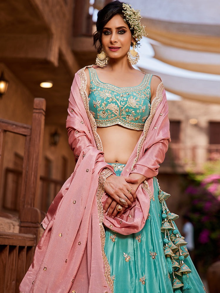 "Perfect lehengas for Diwali, Navratri, and more in the USA."