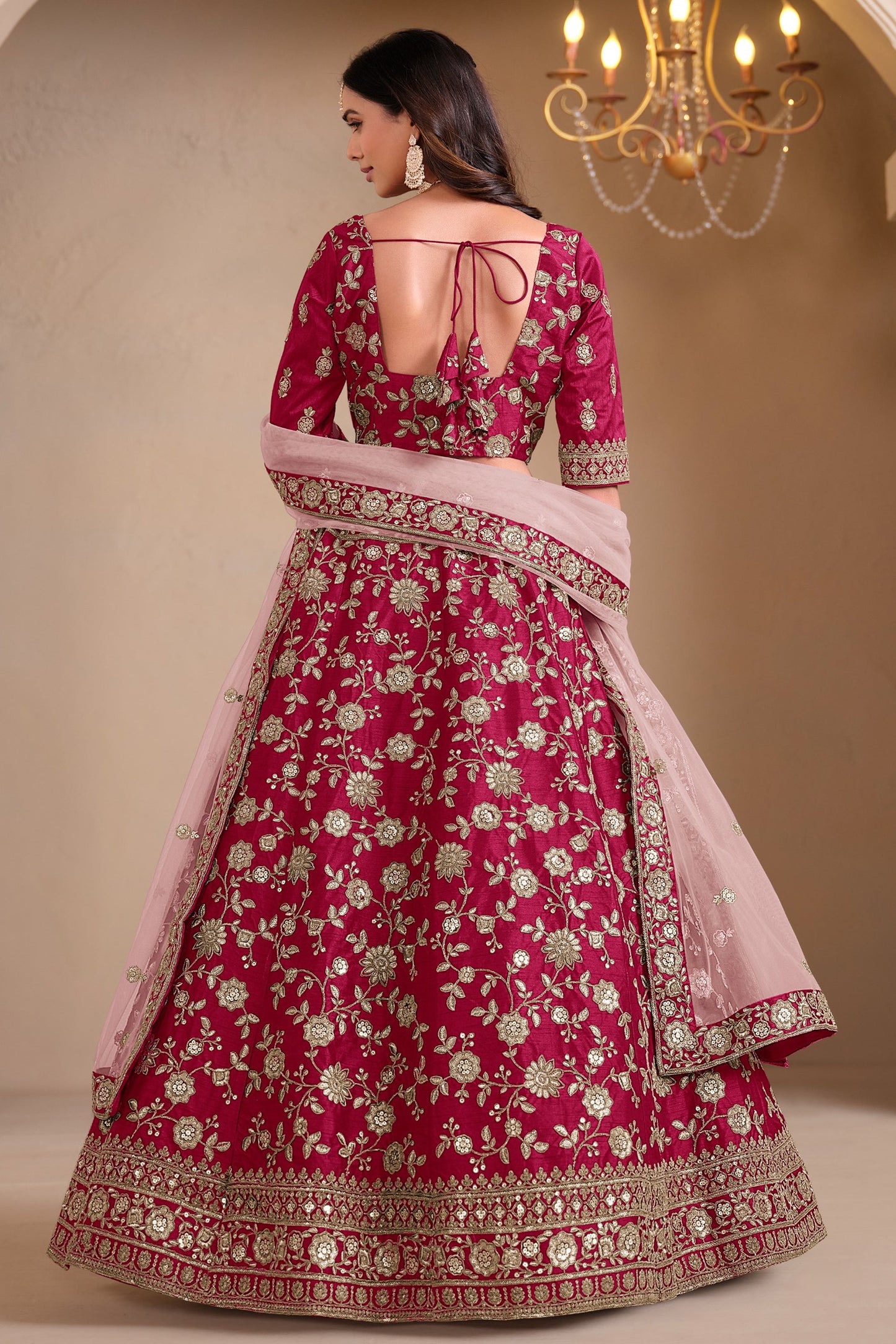 "Elegant lehengas for U.S.-based Indian celebrations." 