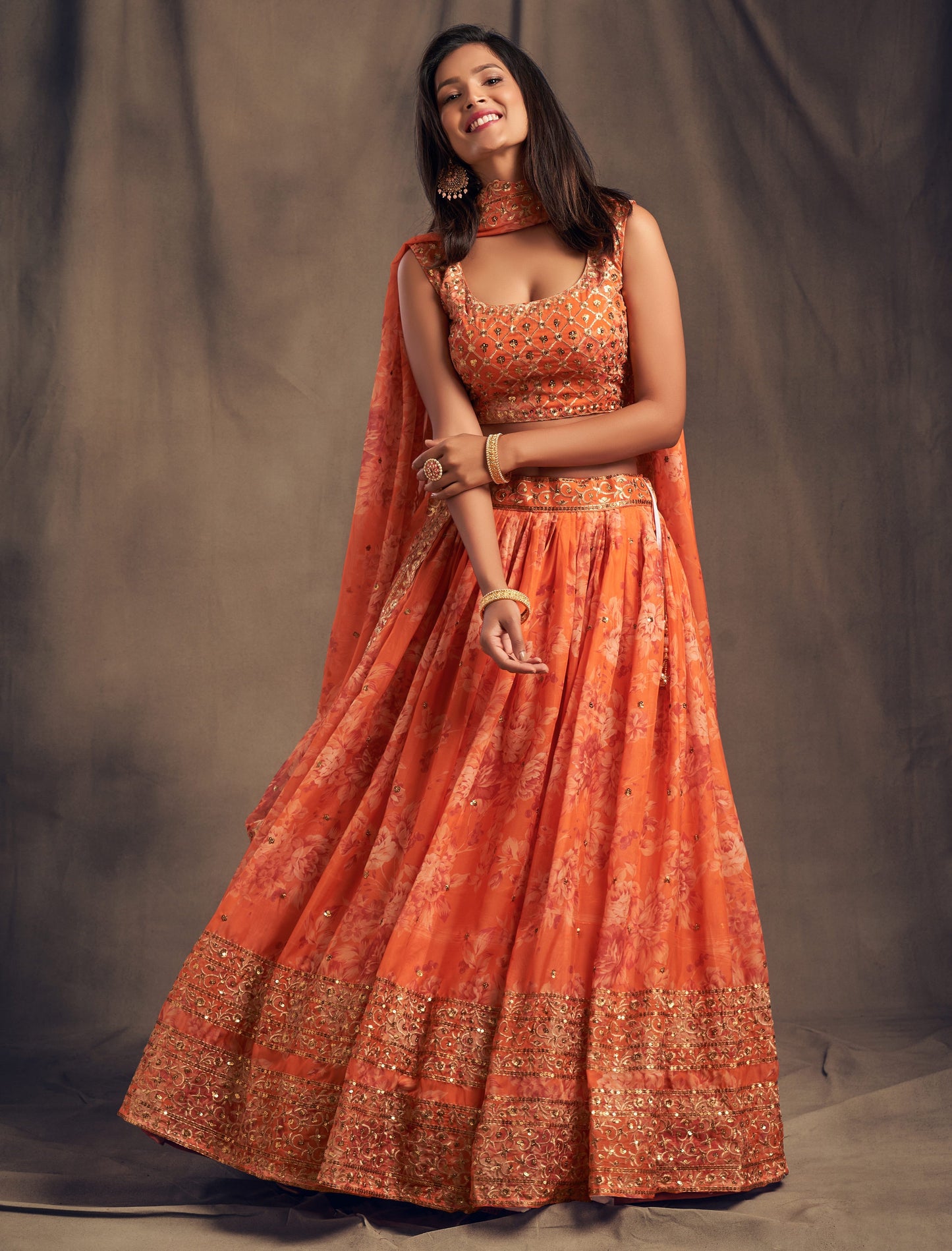 "Desi lehengas for American celebrations." 