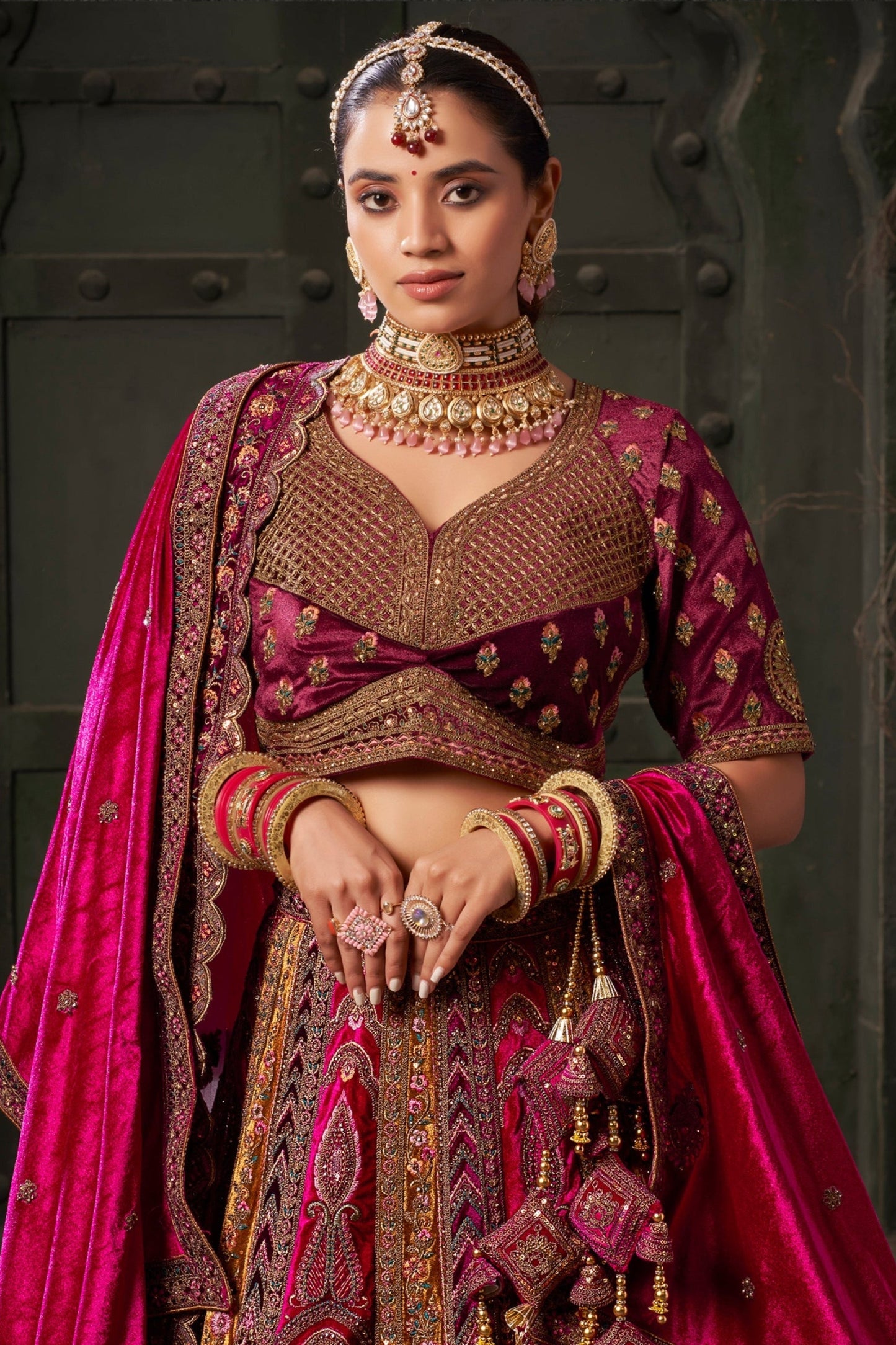 "Celebrate Indian roots in the U.S. with our lehengas."