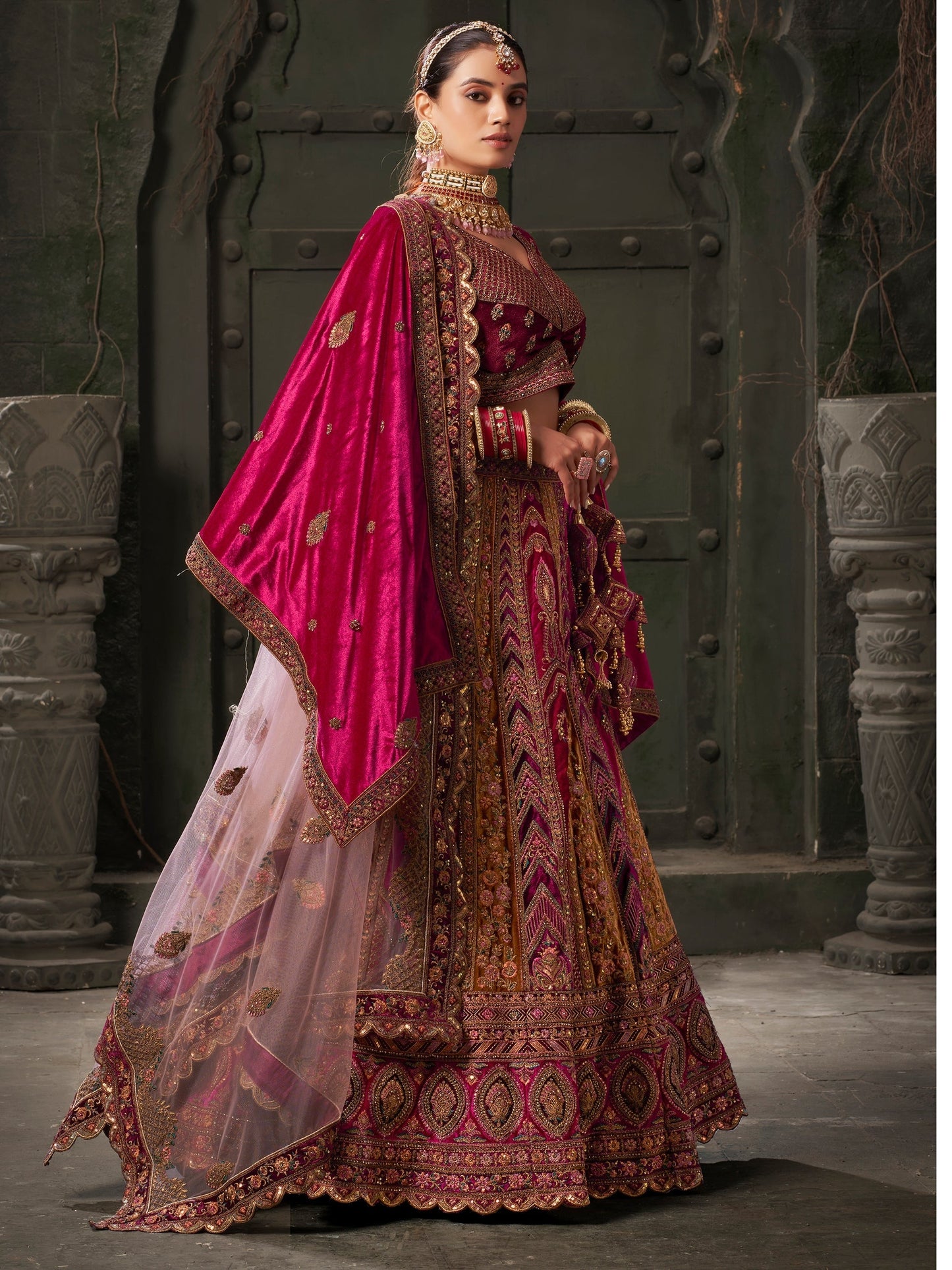"Celebrate Indian roots in the U.S. with our lehengas."