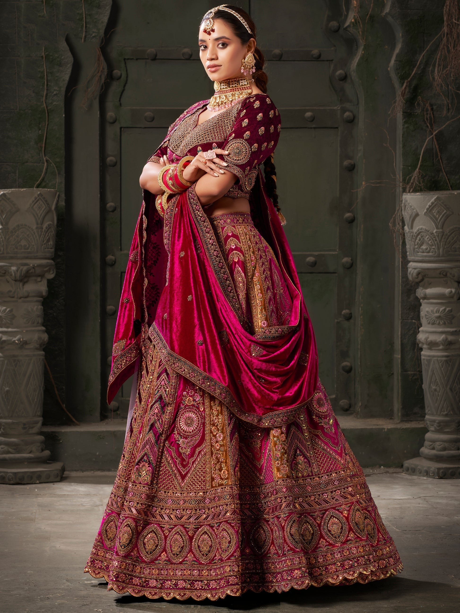 "Celebrate Indian roots in the U.S. with our lehengas."