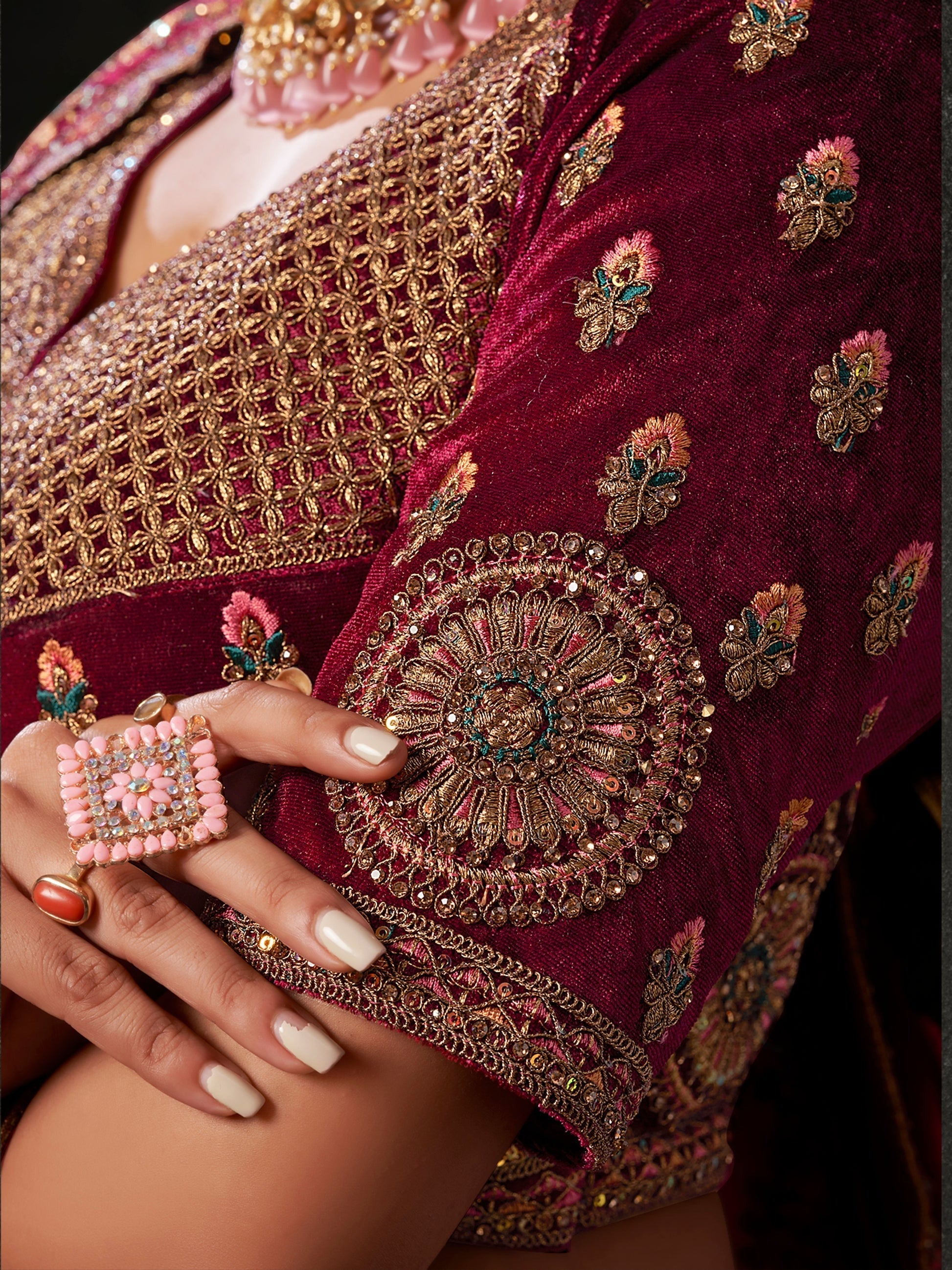 "Celebrate Indian roots in the U.S. with our lehengas."