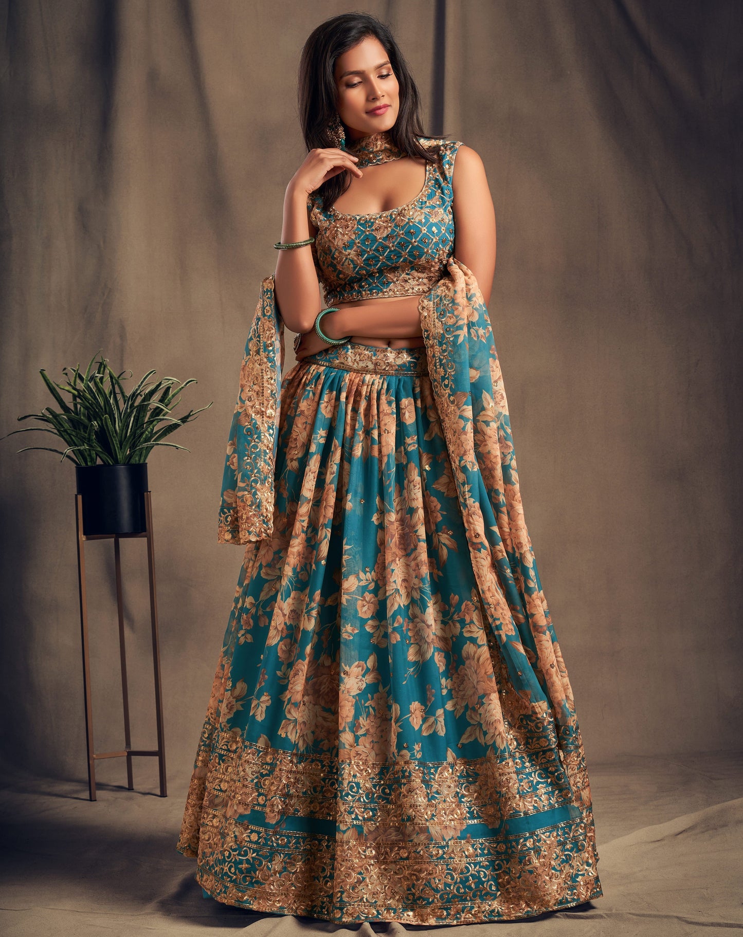 "Gorgeous lehengas for Indian events in the U.S." 