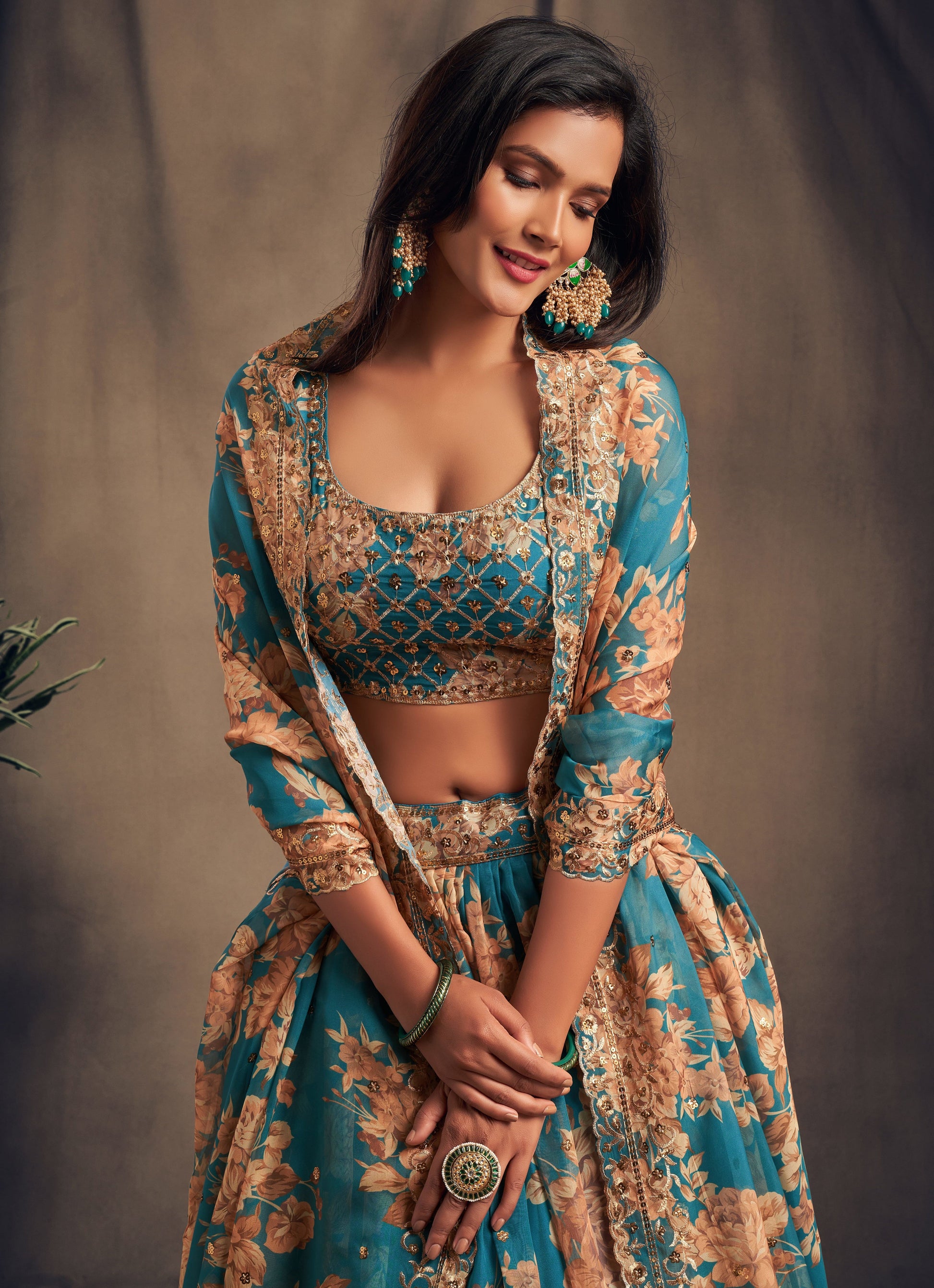 "Gorgeous lehengas for Indian events in the U.S." 