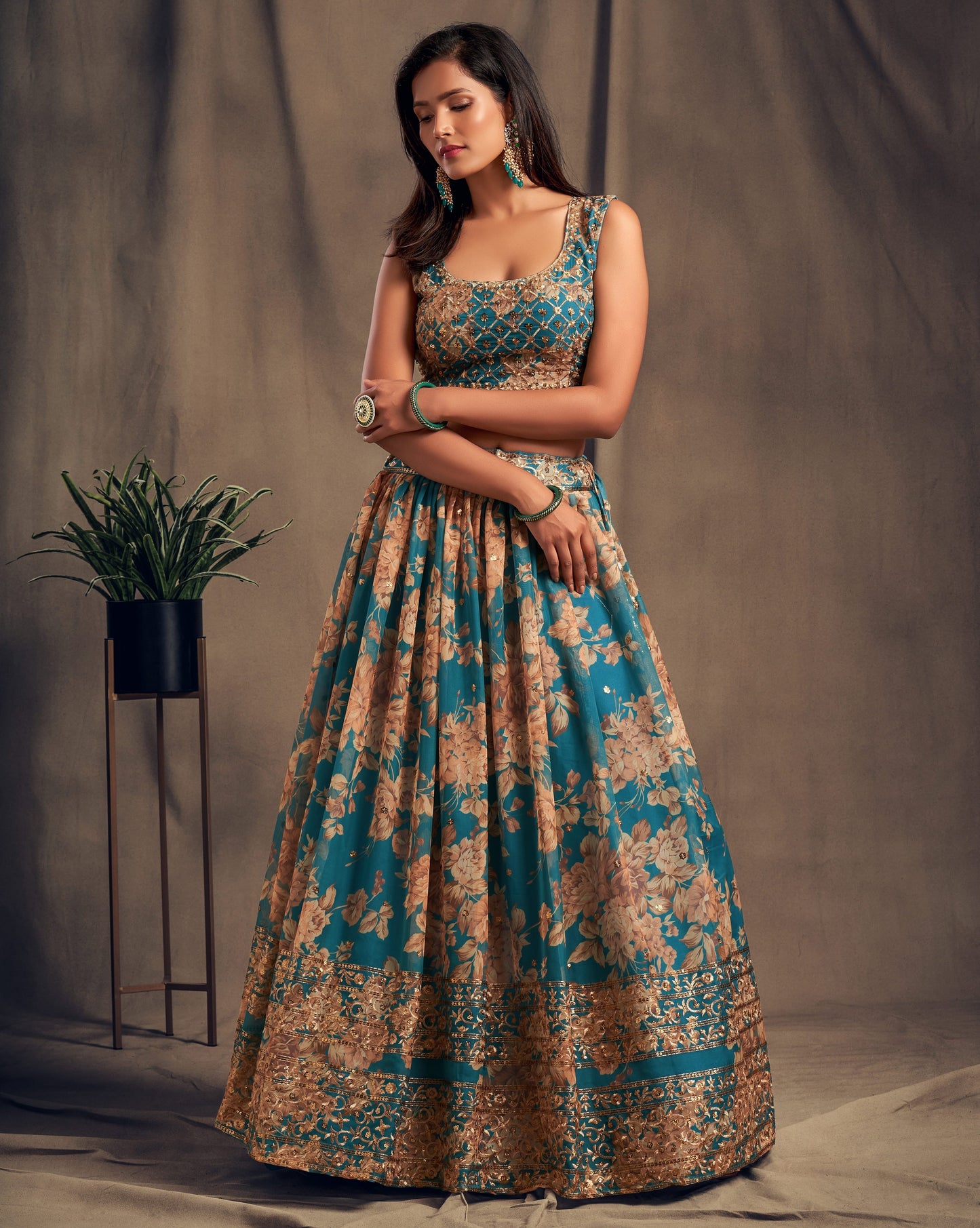 "Gorgeous lehengas for Indian events in the U.S." 