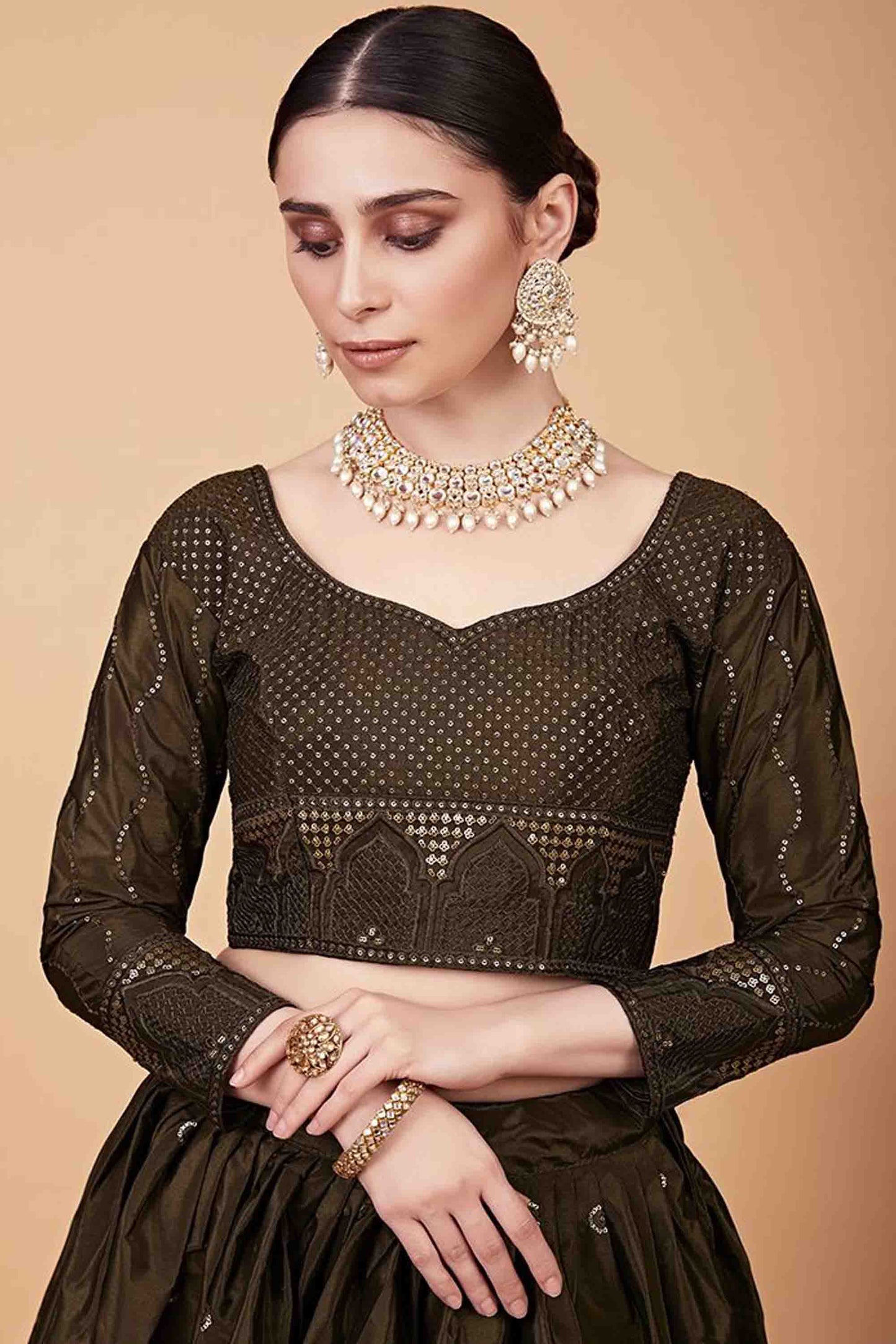 "Gorgeous lehengas for Indian events in the U.S." 