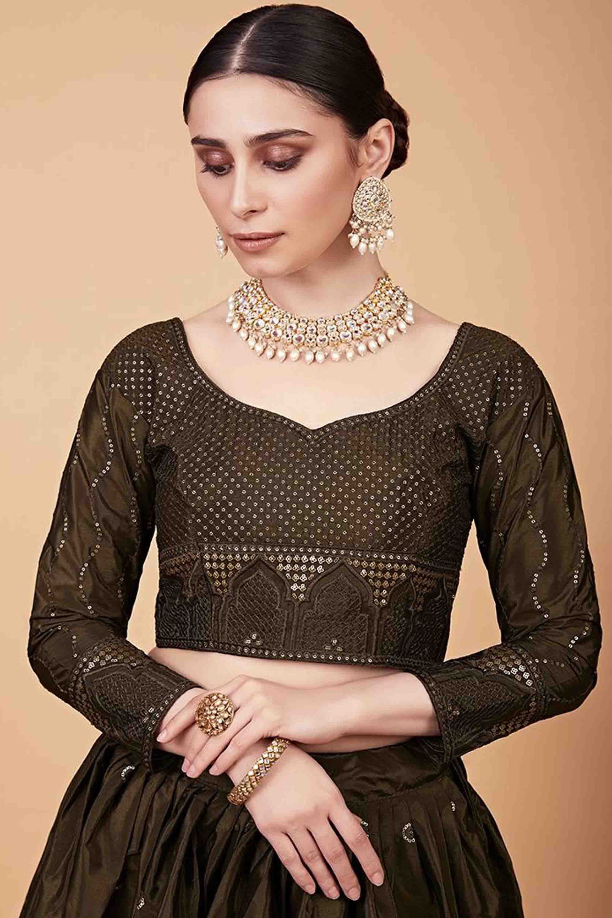 "Gorgeous lehengas for Indian events in the U.S." 