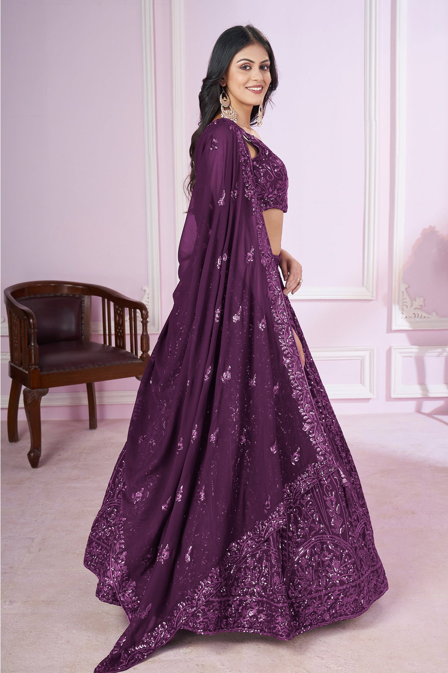 "Gorgeous lehengas for Indian events in the U.S." 