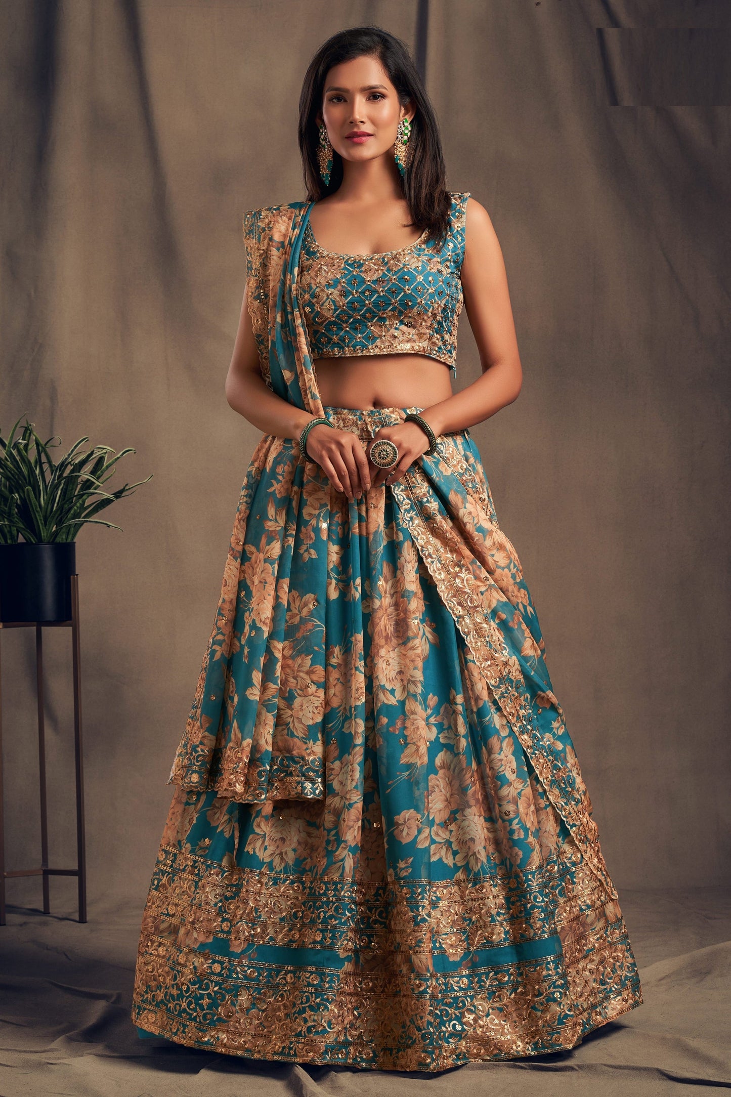 "Gorgeous lehengas for Indian events in the U.S." 